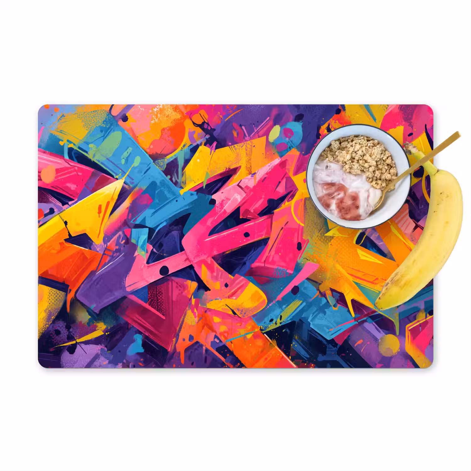Abstract - Vormen - Kleurrijk Placemat vinyl groot -zzzproduct_Kitchenyeah-website