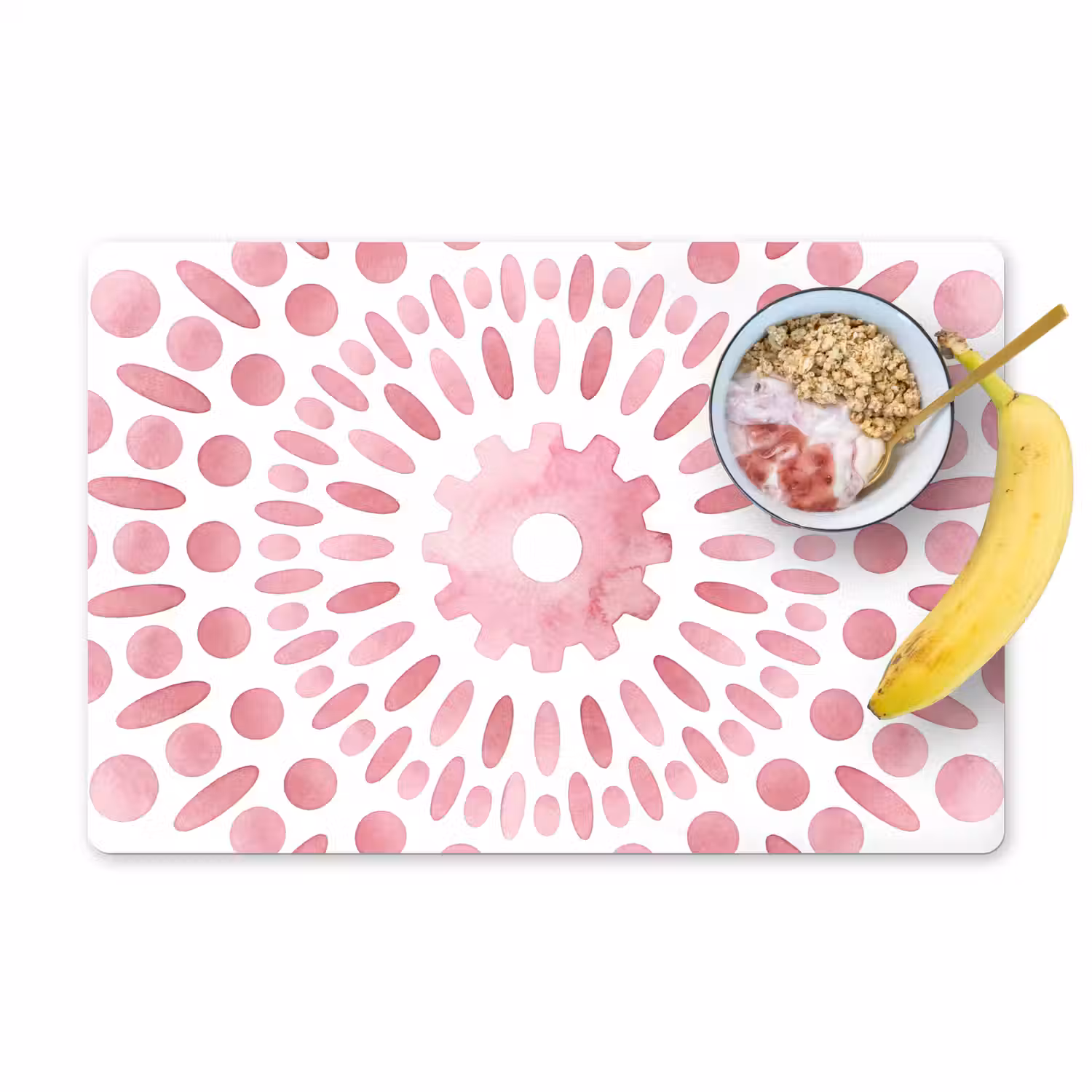 Abstract - Vormen - Patroon - Aquarel - Roze Placemat vinyl groot -zzzproduct_Kitchenyeah-website