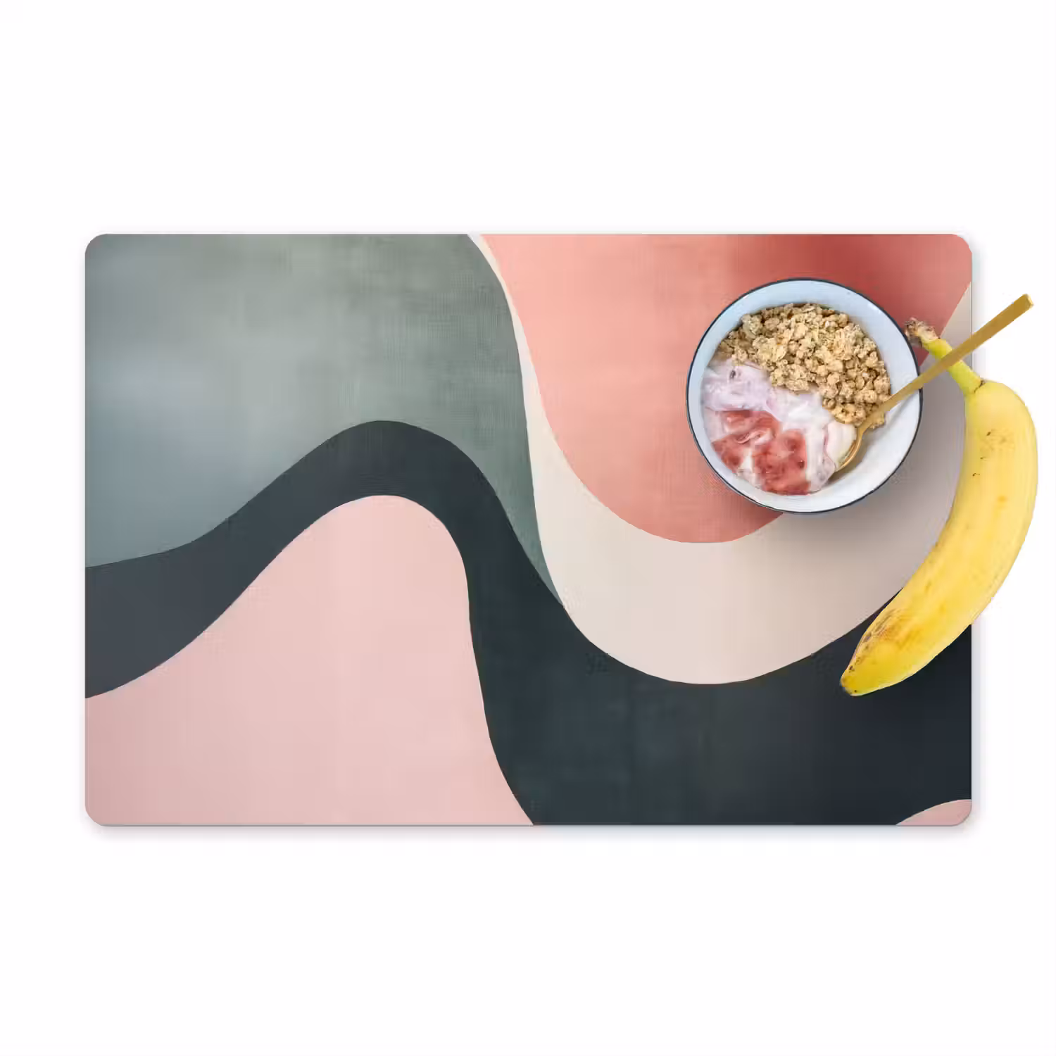Abstract - Golven - Sierlijk - Roze Placemat vinyl groot -zzzproduct_Kitchenyeah-website