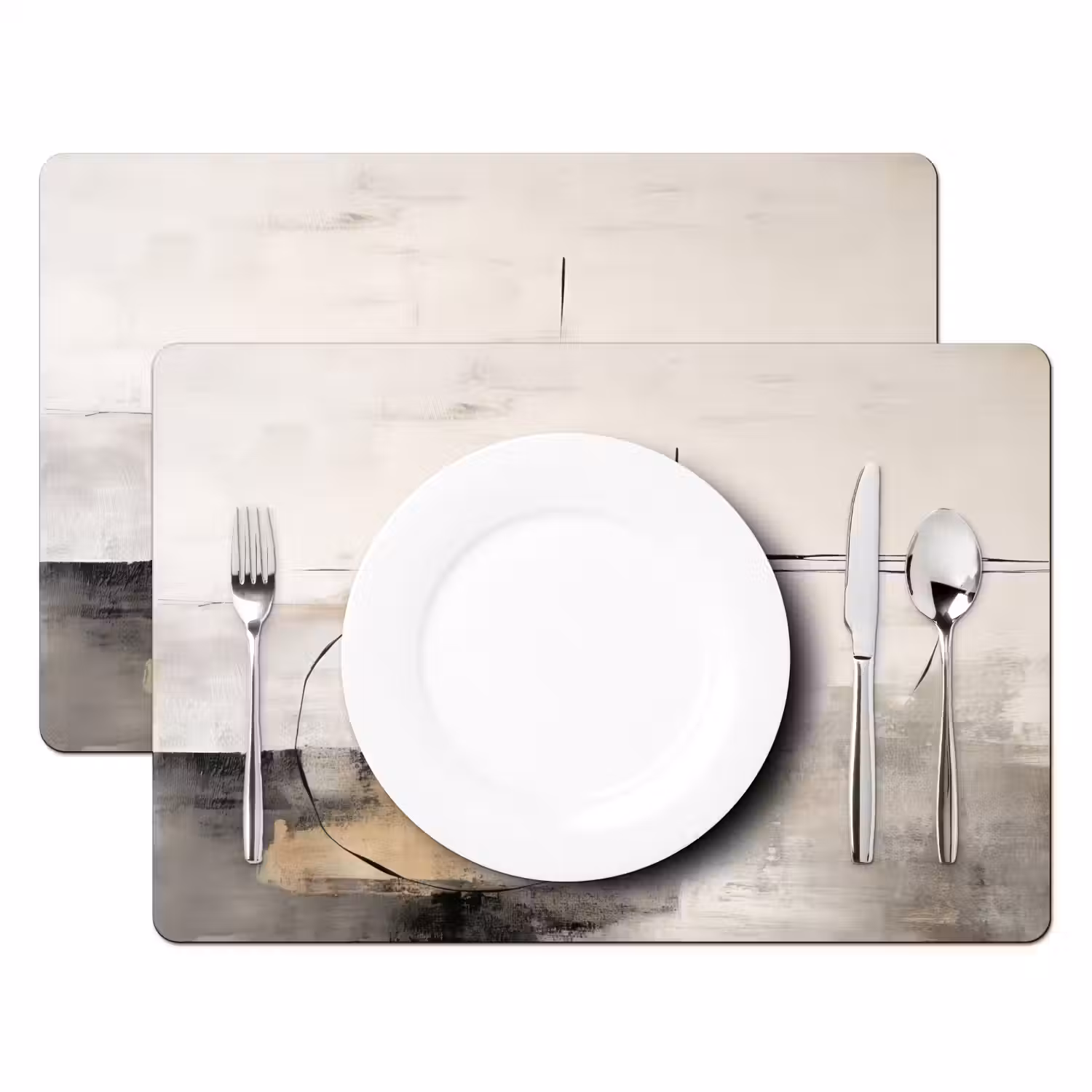 Kunst - Abstract - Grijs - Industrieel Placemat vinyl groot -zzsfeer2_Kitchenyeah-website