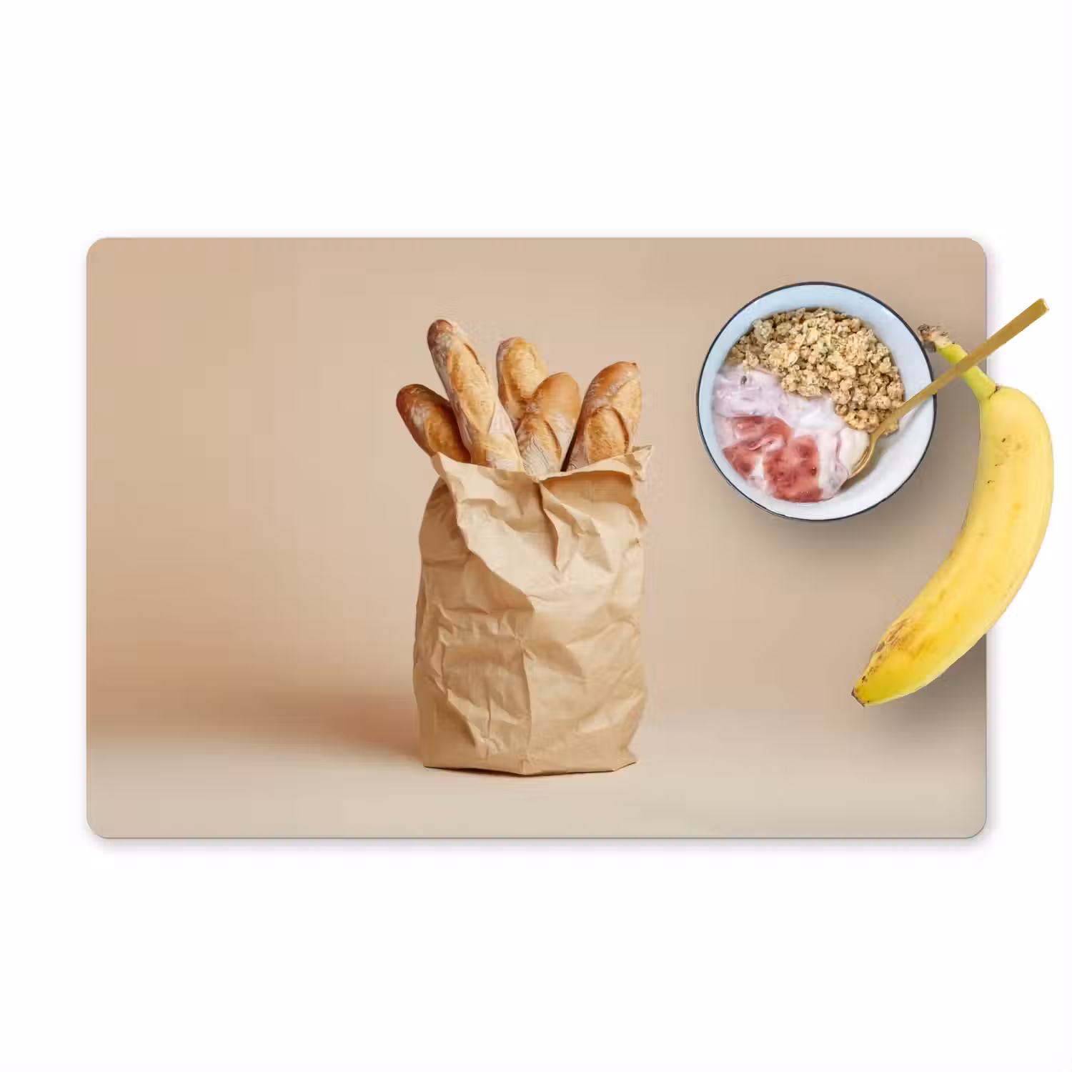 Baguette - Brood - Stokbrood - Beige Placemat vinyl groot -zzzproduct_Kitchenyeah-website