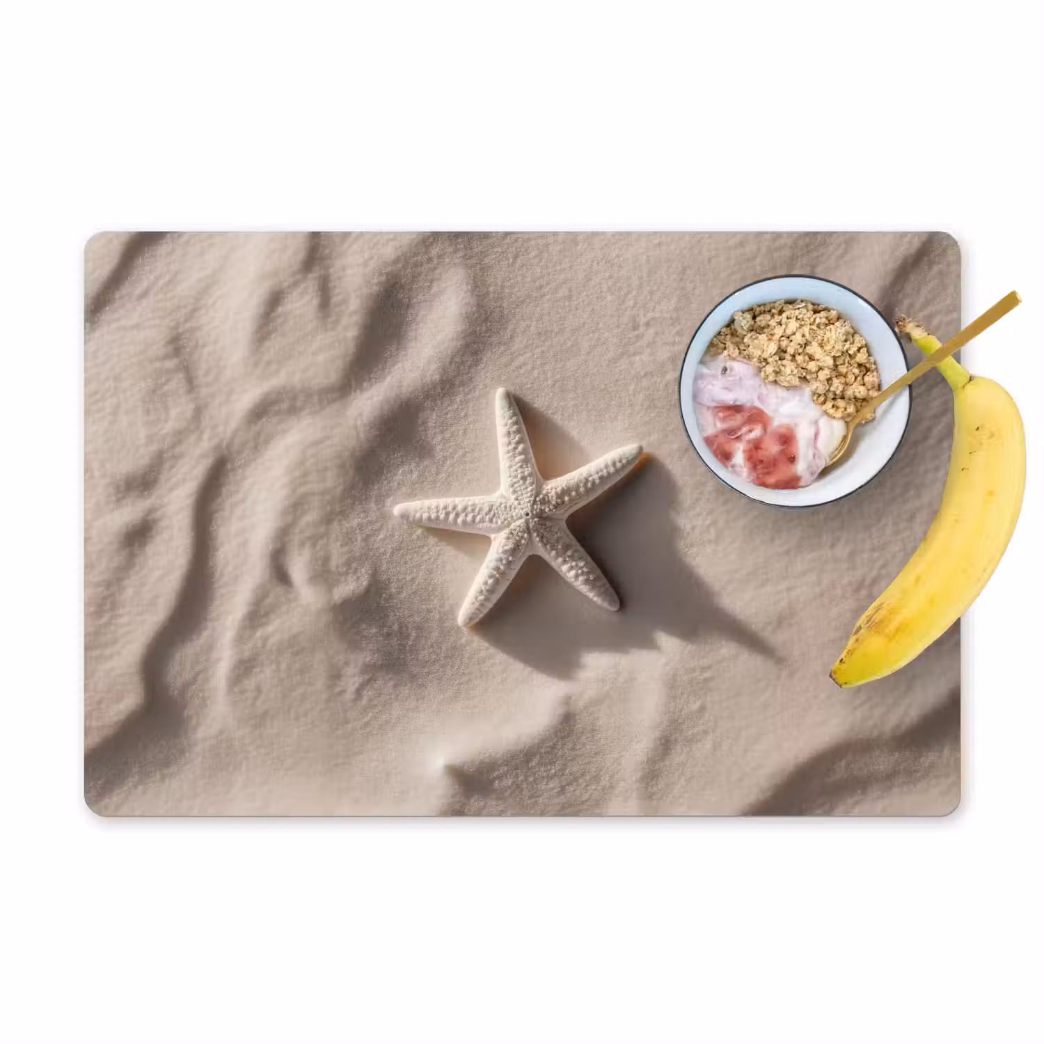 Strand - Zeester - Zand - Beige Placemat vinyl groot -zzzproduct_Kitchenyeah-website