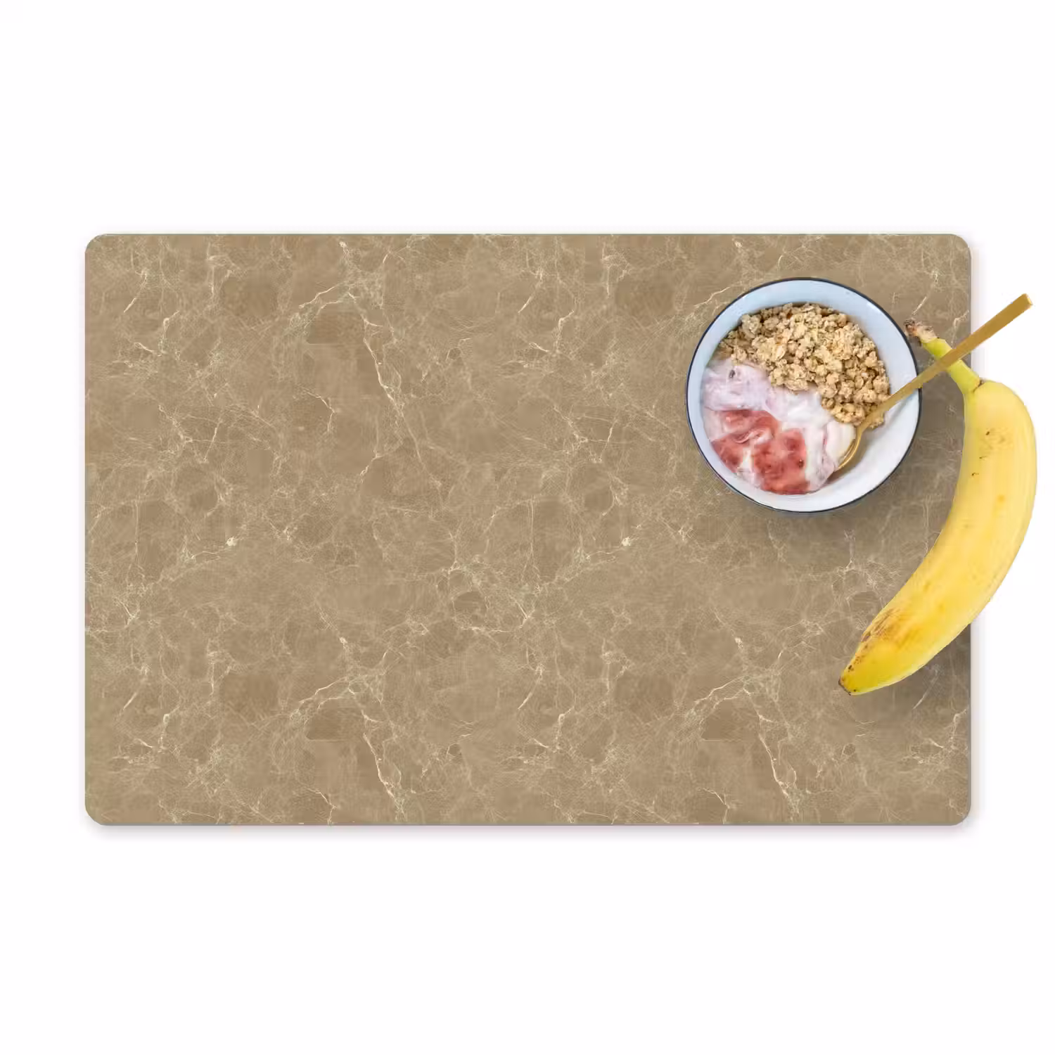 Beige - Marmer - Witte aders Placemat vinyl groot 368 -zzzproduct_Kitchenyeah-website