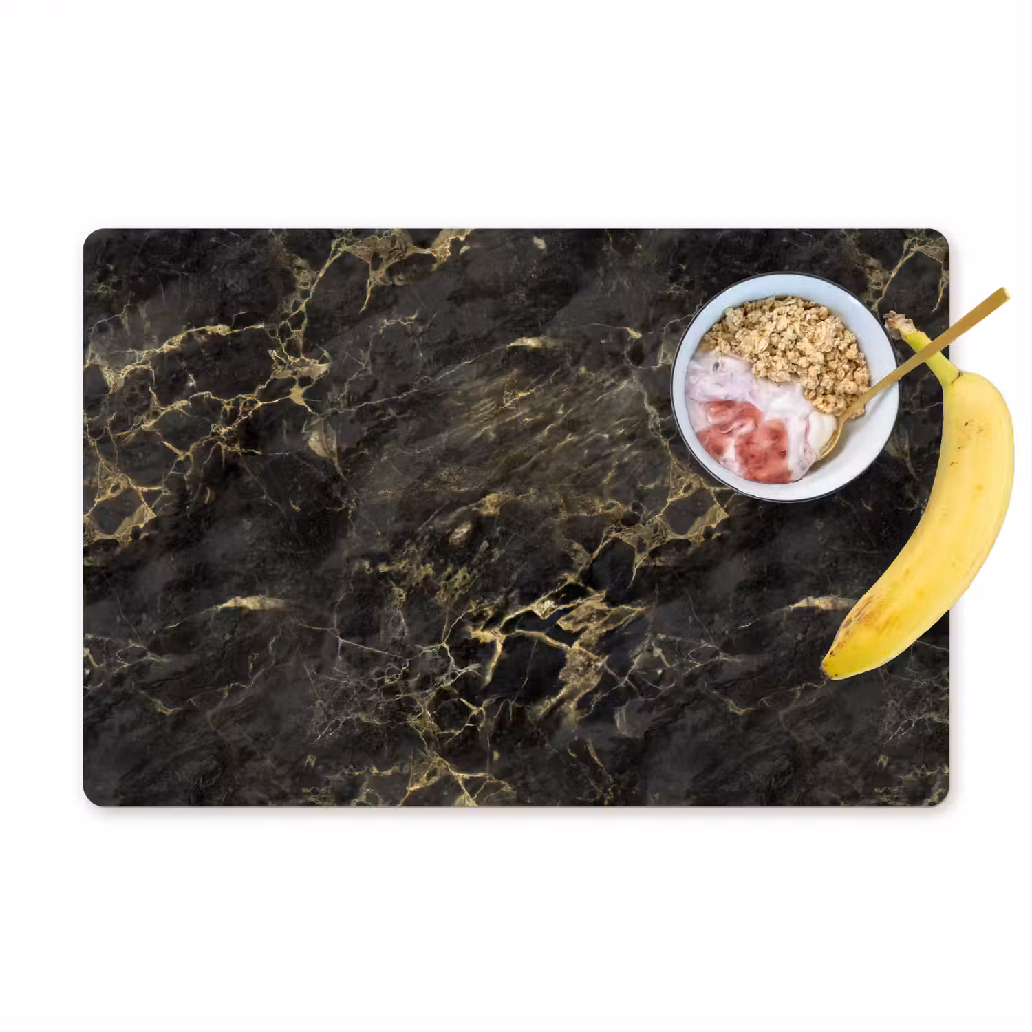 Zwart - Marmer - Goud - Nerf Placemat vinyl groot 368 -zzzproduct_Kitchenyeah-website