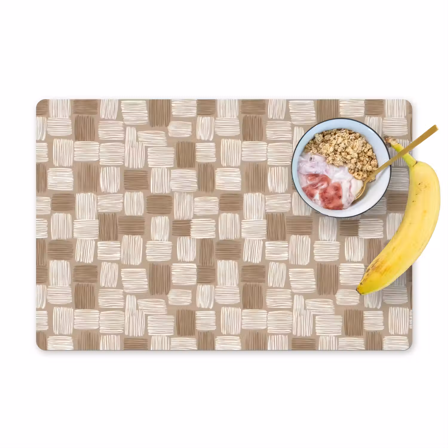 Blok - Patroon - Bruin Placemat vinyl groot 368 -zzzproduct_Kitchenyeah-website