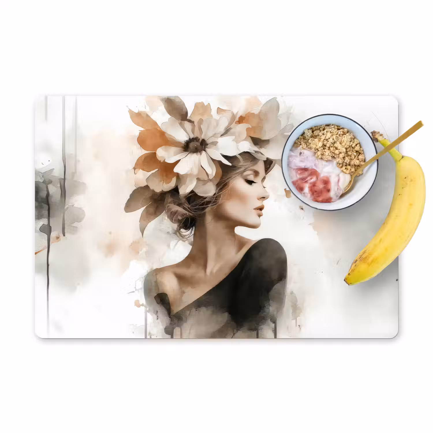 Bloesem - Portret - Gezicht Placemat vinyl groot -zzzproduct_Kitchenyeah-website