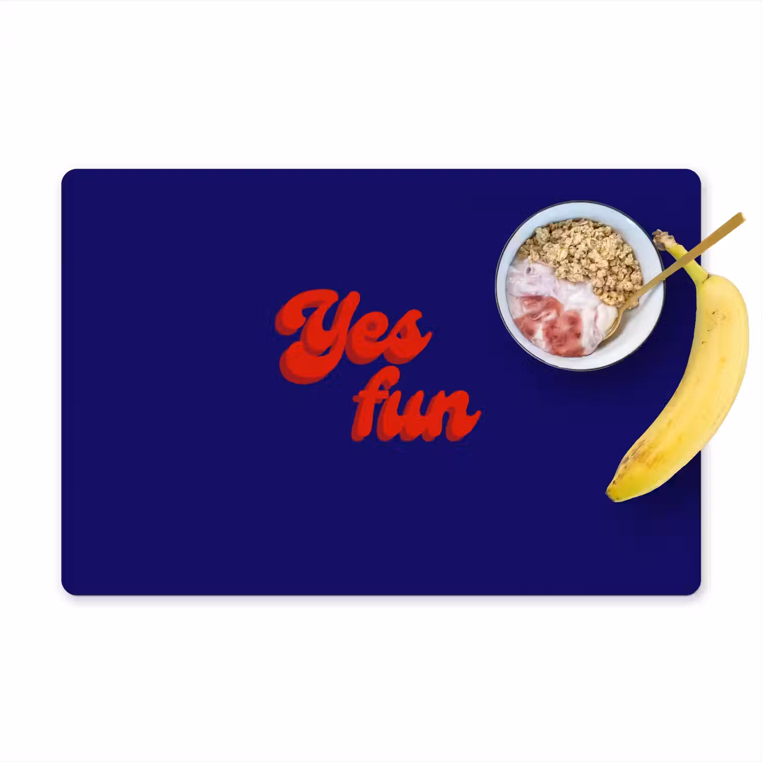 Blauw - Rood - Yes fun - 3D Placemat vinyl groot -zzzproduct_Kitchenyeah-website