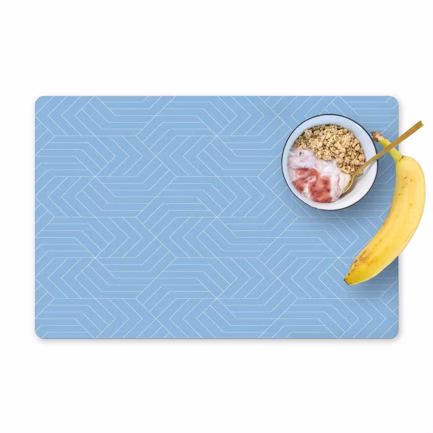 Blauw - Wit - Lijnen - Patroon Placemat vinyl groot 368 -zzzproduct_Kitchenyeah-website