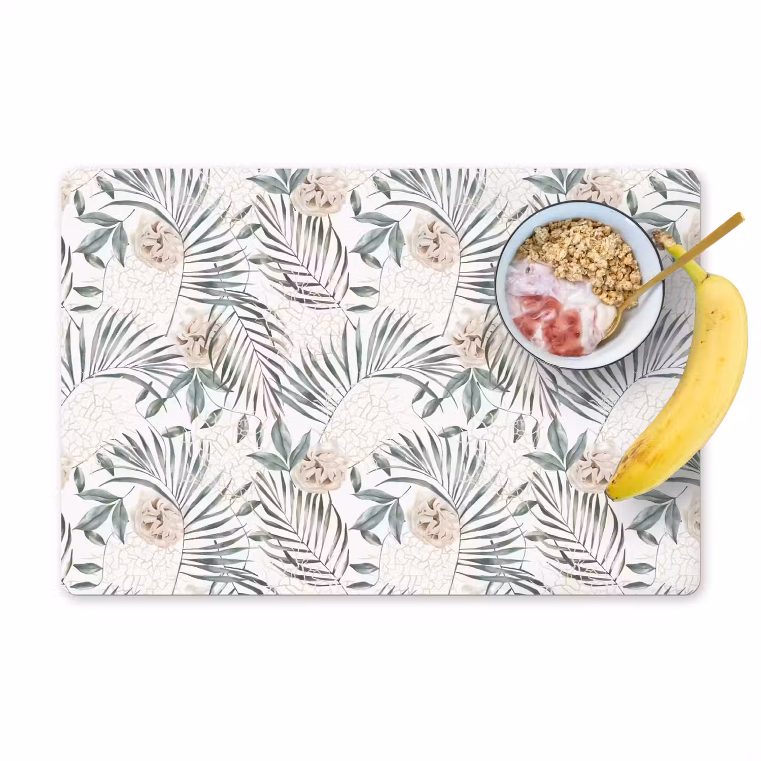 Bohemian - Bloemen - Bladeren - Jungle - Tropical Placemat vinyl groot -zzzproduct_Kitchenyeah-website