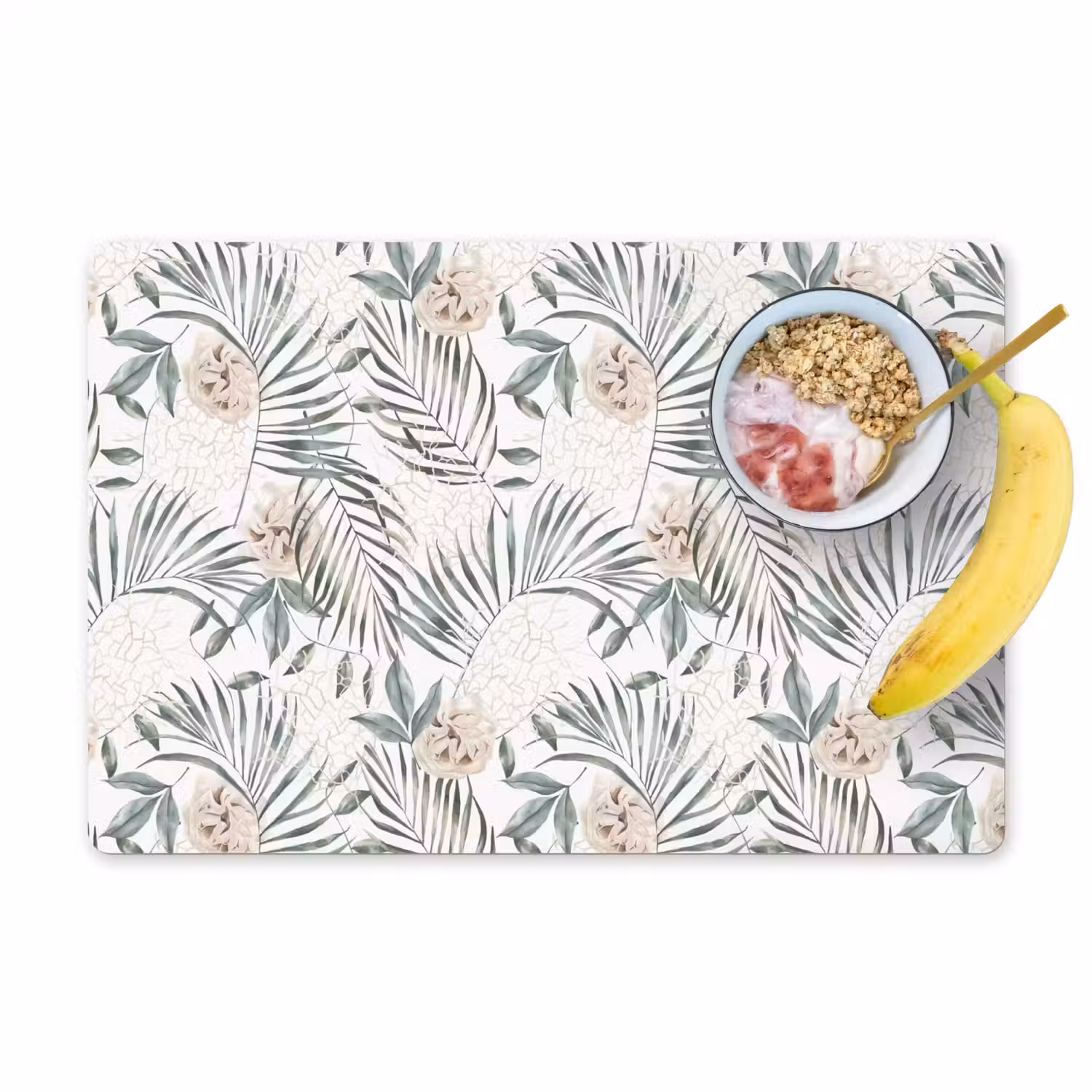 Bohemian - Bladeren - Bloemen - Tropisch Placemat vinyl groot -zzzproduct_Kitchenyeah-website