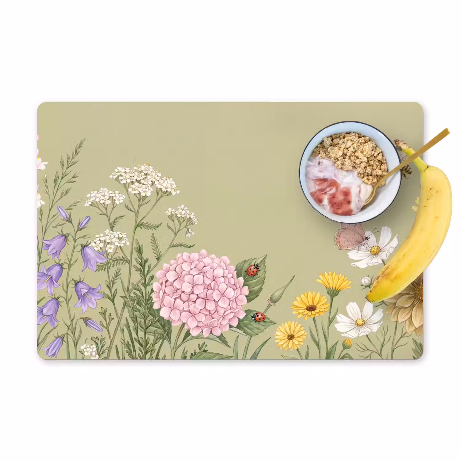 Botanisch - Bloemen - Kleurrijk Placemat vinyl groot -zzzproduct_Kitchenyeah-website