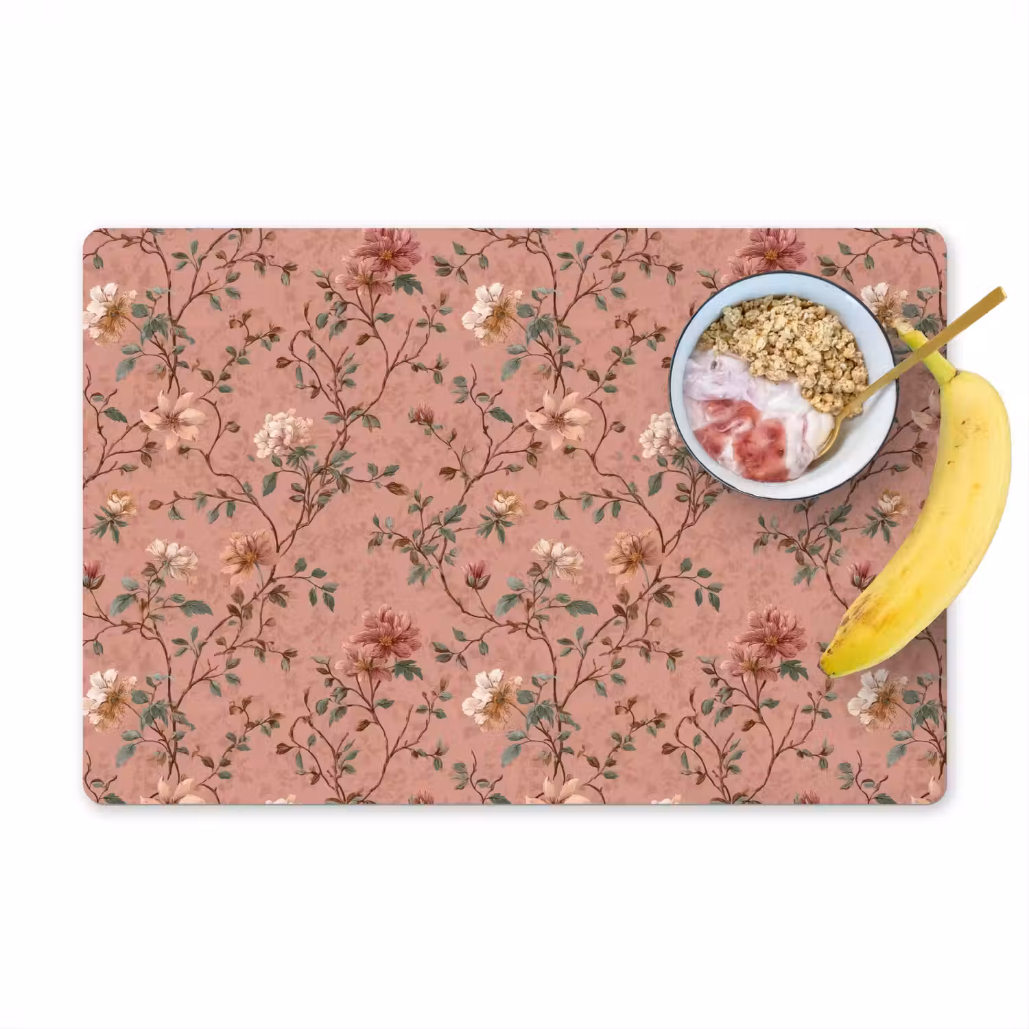 Botanisch - Bloemen - Roze Placemat vinyl groot 368 -zzzproduct_Kitchenyeah-website