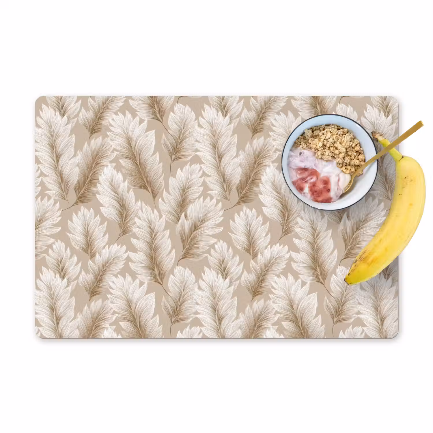 Botanisch - Patroon - Beige Placemat vinyl groot 368 -zzzproduct_Kitchenyeah-website