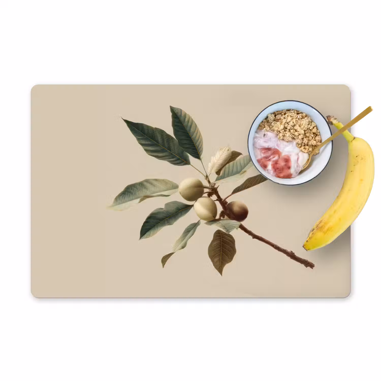 Tak - Groene Bladeren - Vruchten Placemat vinyl groot -zzzproduct_Kitchenyeah-website