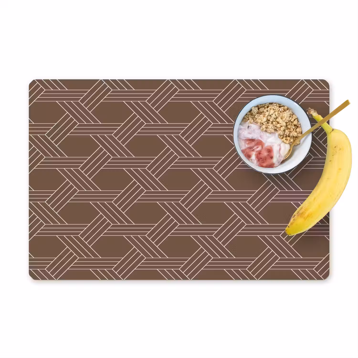 Bruin - Lijnen - Patroon Placemat vinyl groot 368 -zzzproduct_Kitchenyeah-website