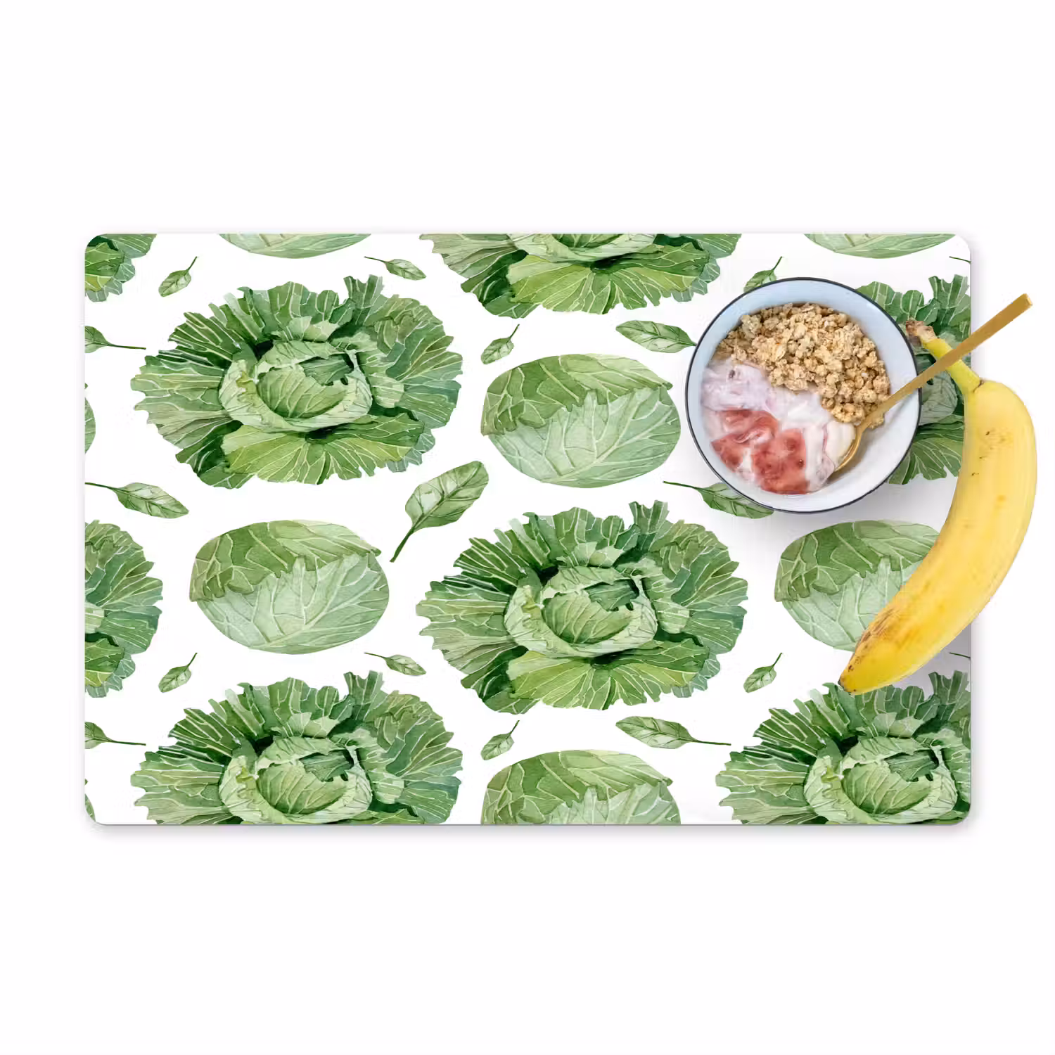 Kool - Bladgroen - Wit - Patroon Placemat vinyl groot 368 -zzzproduct_Kitchenyeah-website
