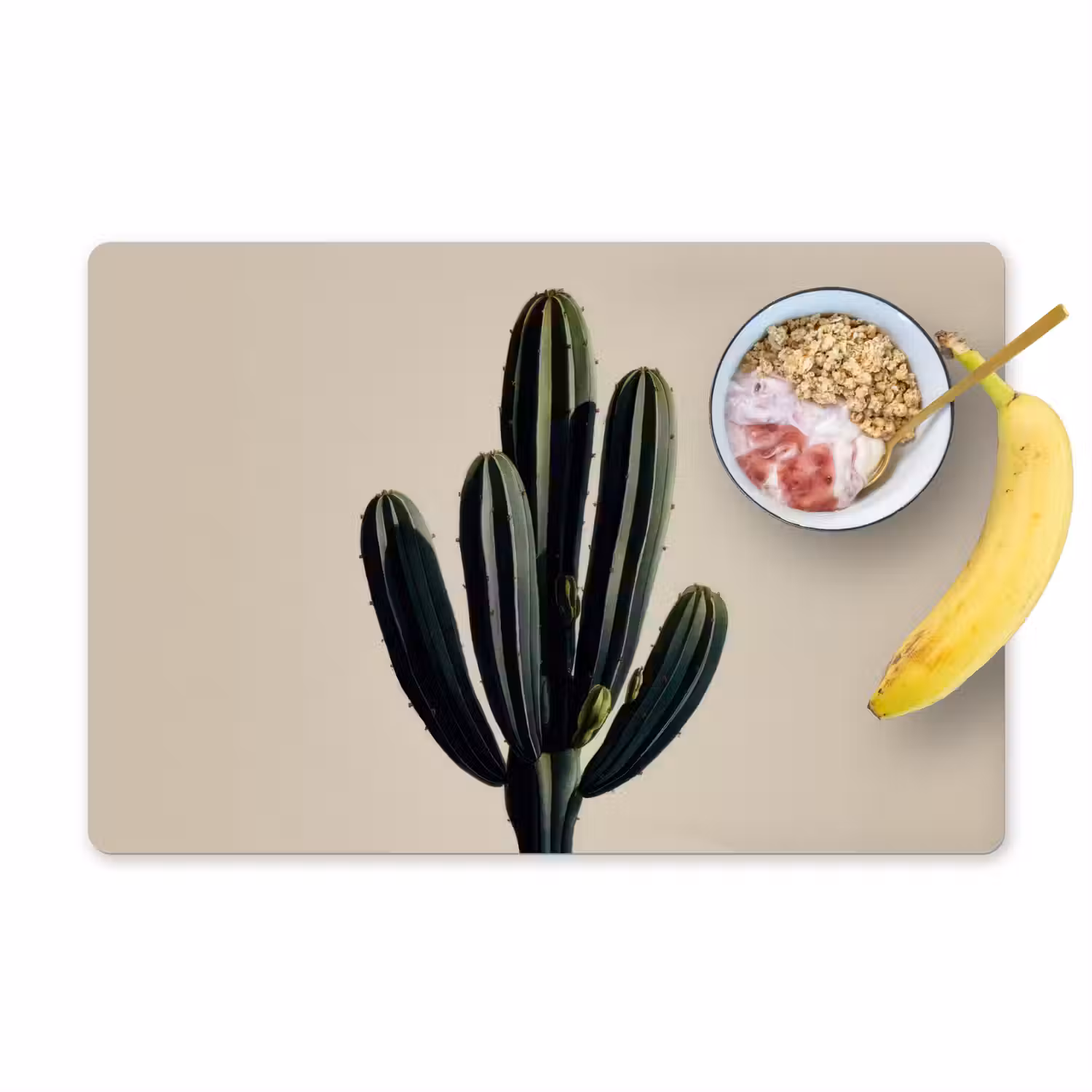 Cactus - Subtiel - Groen Placemat vinyl groot -zzzproduct_Kitchenyeah-website