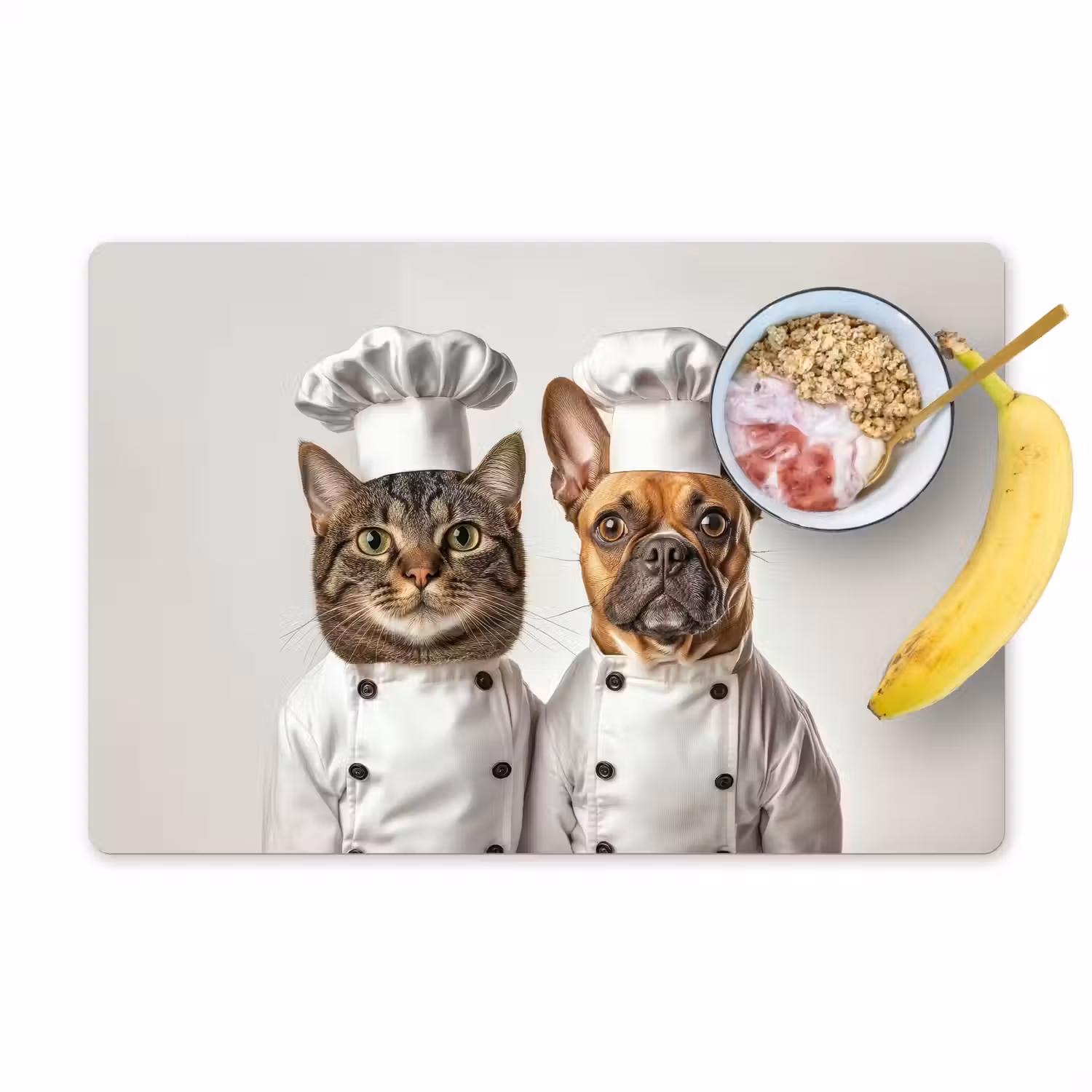 Kat - Hond - Kokskleding Placemat vinyl groot -zzzproduct_Kitchenyeah-website