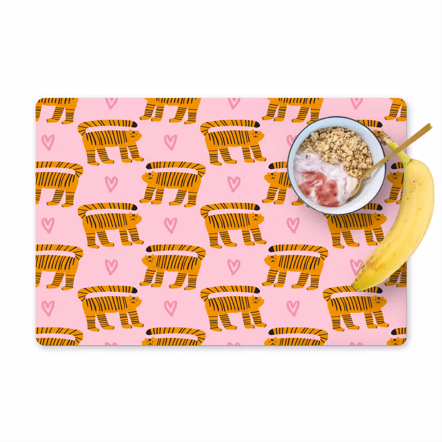 Katten - Roze - Hartjes Placemat vinyl groot 368 -zzzproduct_Kitchenyeah-website
