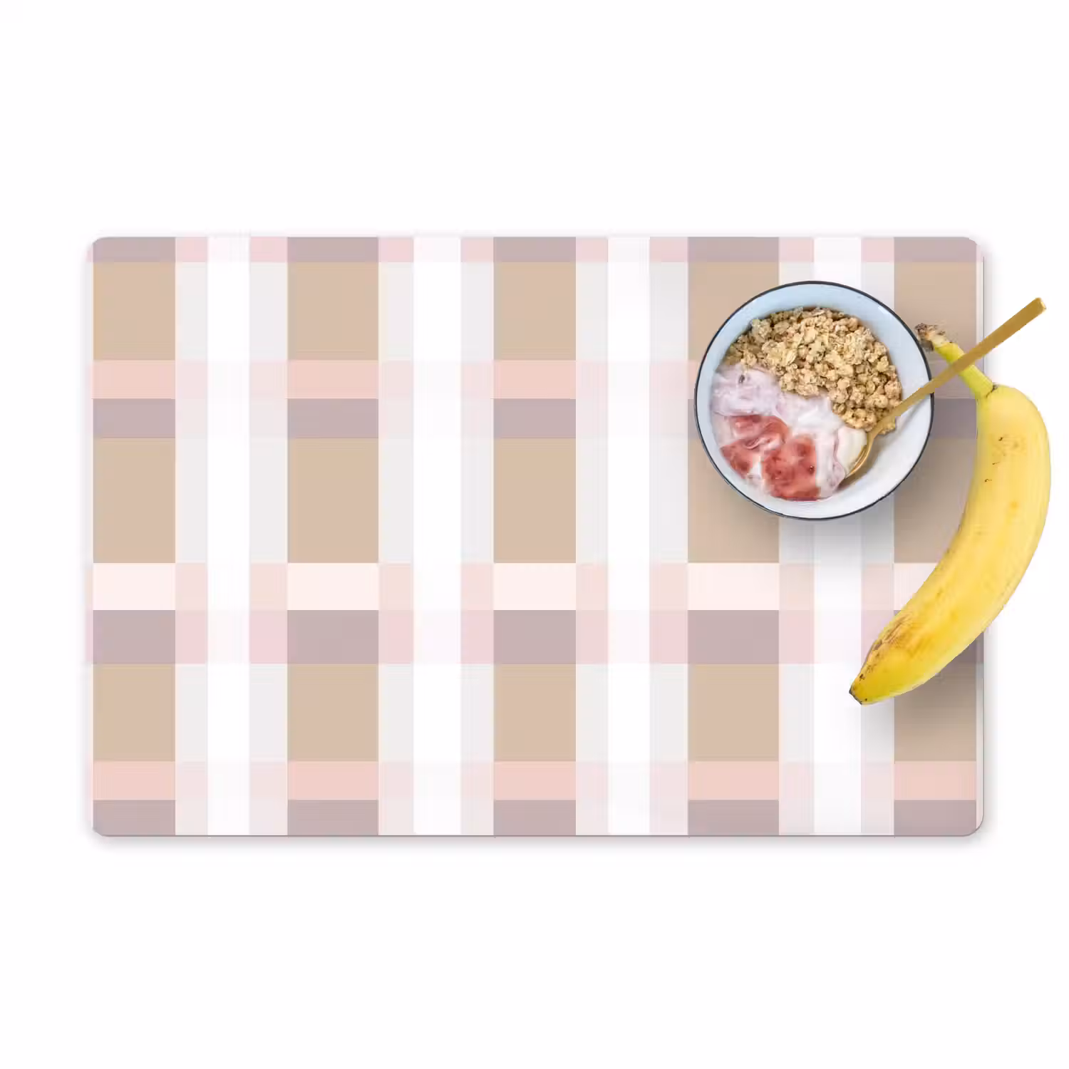 Ruitpatroon - Aardetinten - Minimalistisch Placemat vinyl groot 368 -zzzproduct_Kitchenyeah-website