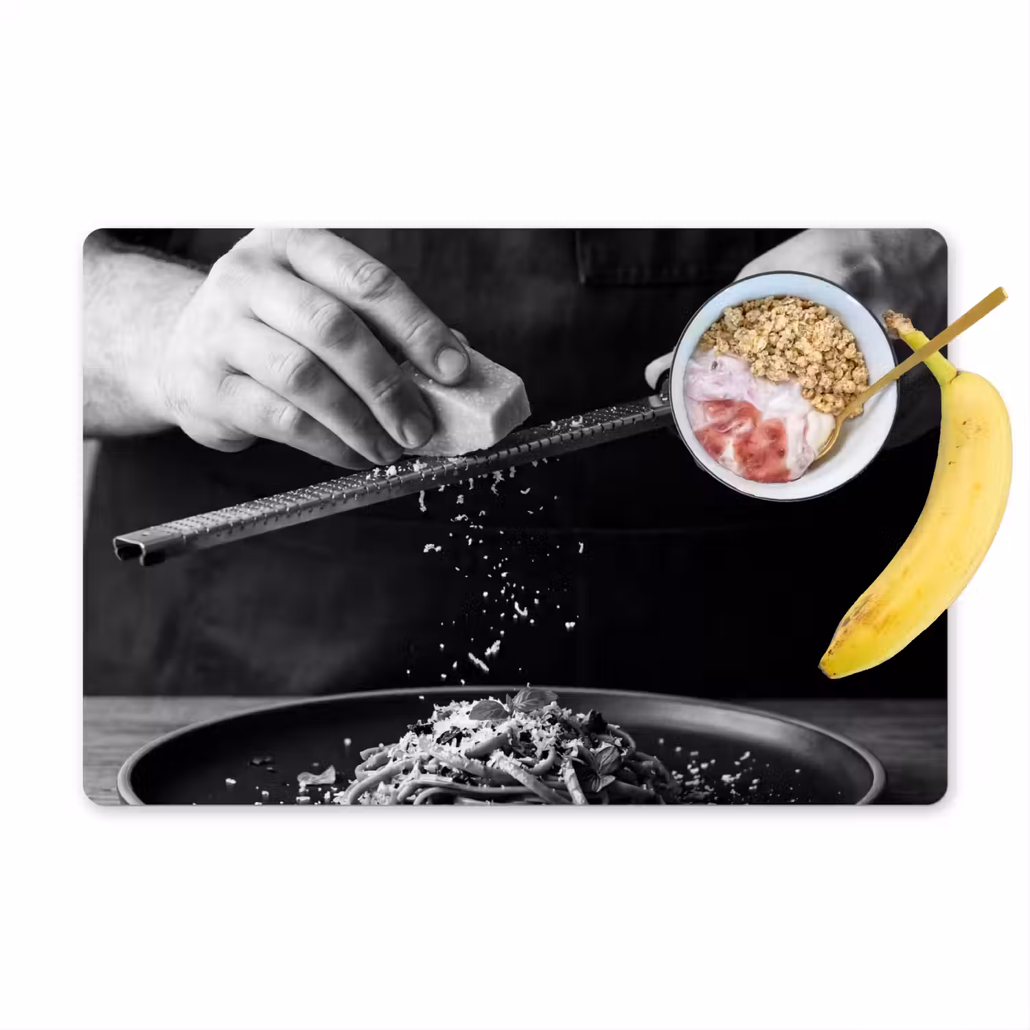 Kaas - Pasta - Rasp Placemat vinyl groot -zzzproduct_Kitchenyeah-website