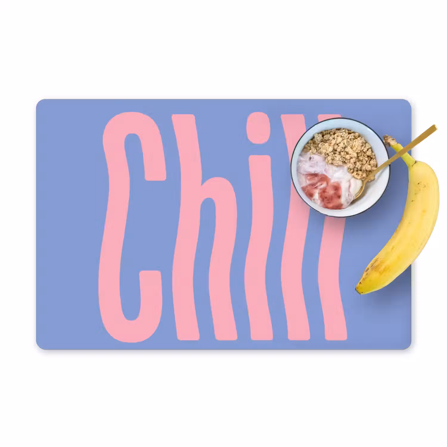 Chill - Roze - Blauw - Golvend Placemat vinyl groot -zzzproduct_Kitchenyeah-website