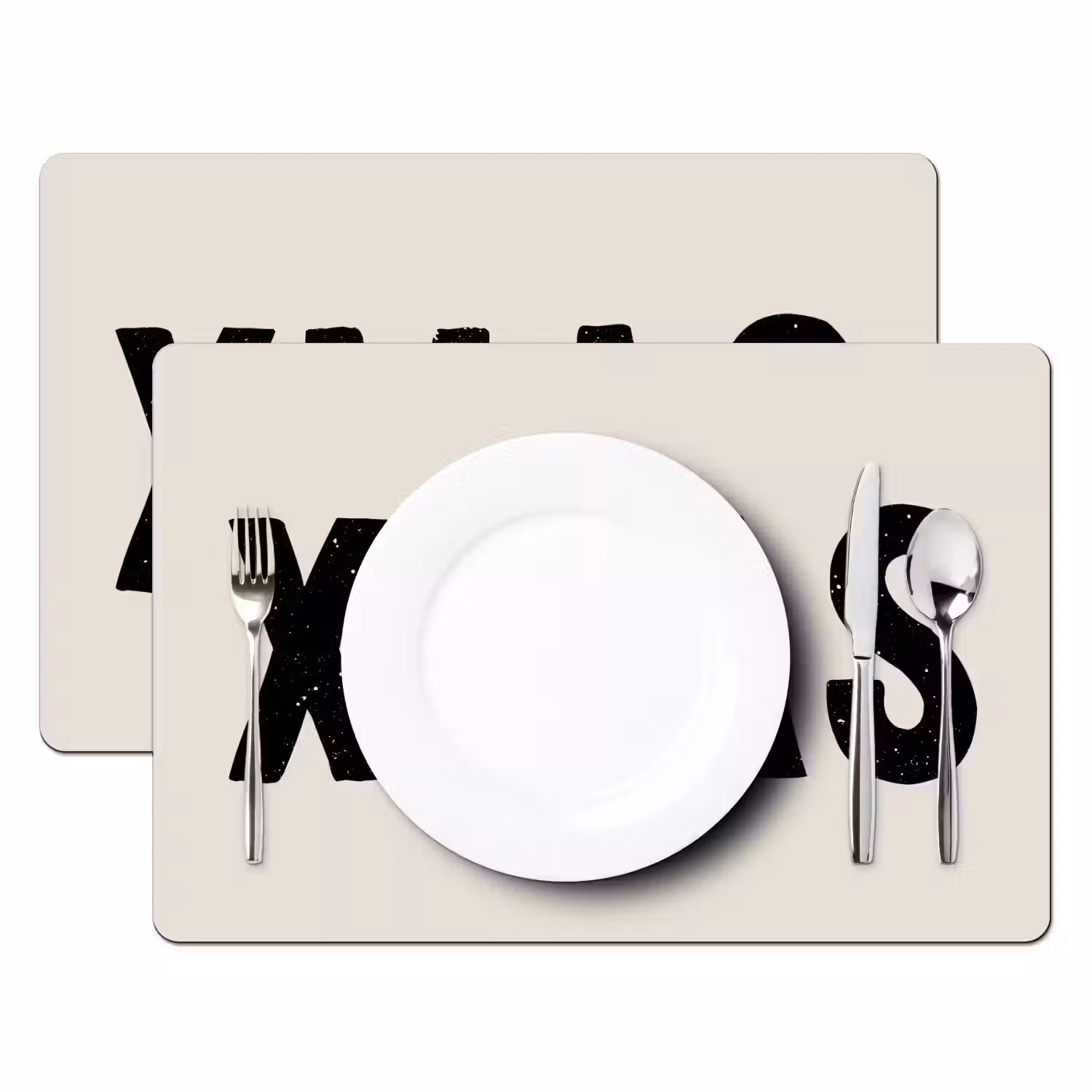 Kerst - Beige - Quotes - Xmas - Feestdagen Placemat vinyl groot -zzsfeer2_Kitchenyeah-website