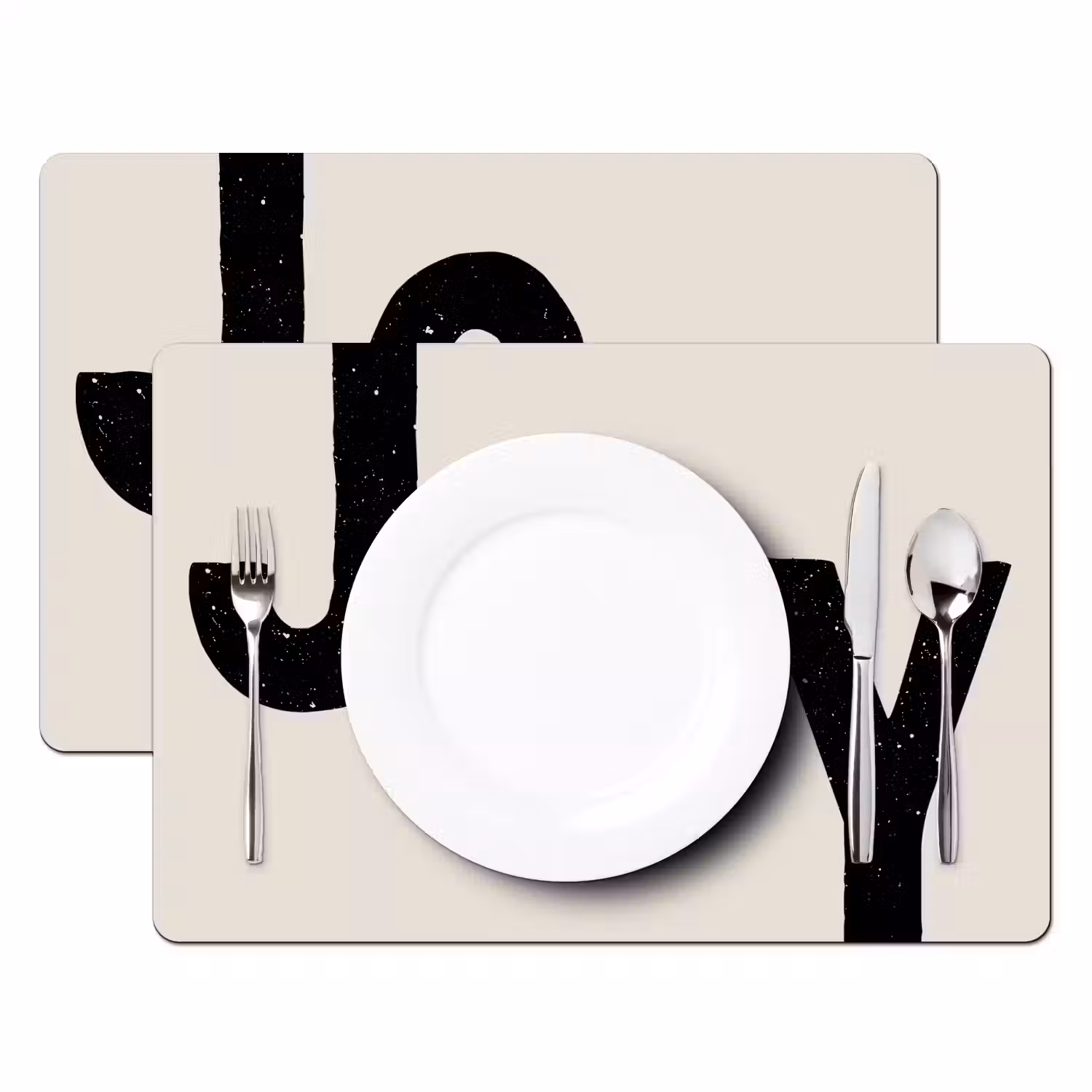 Kerst - Quote - Joy - Zwart - Feestdagen Placemat vinyl groot -zzsfeer2_Kitchenyeah-website