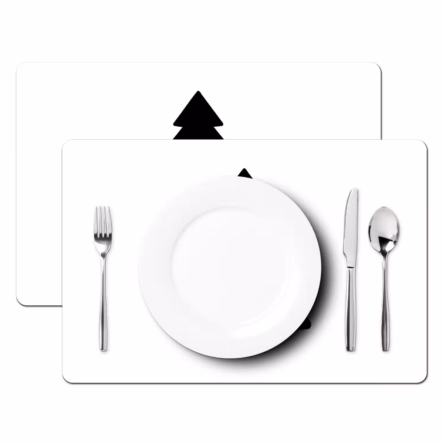 Kerstboom - Zwart - Kerstmis - Feest Placemat vinyl groot -zzsfeer2_Kitchenyeah-website