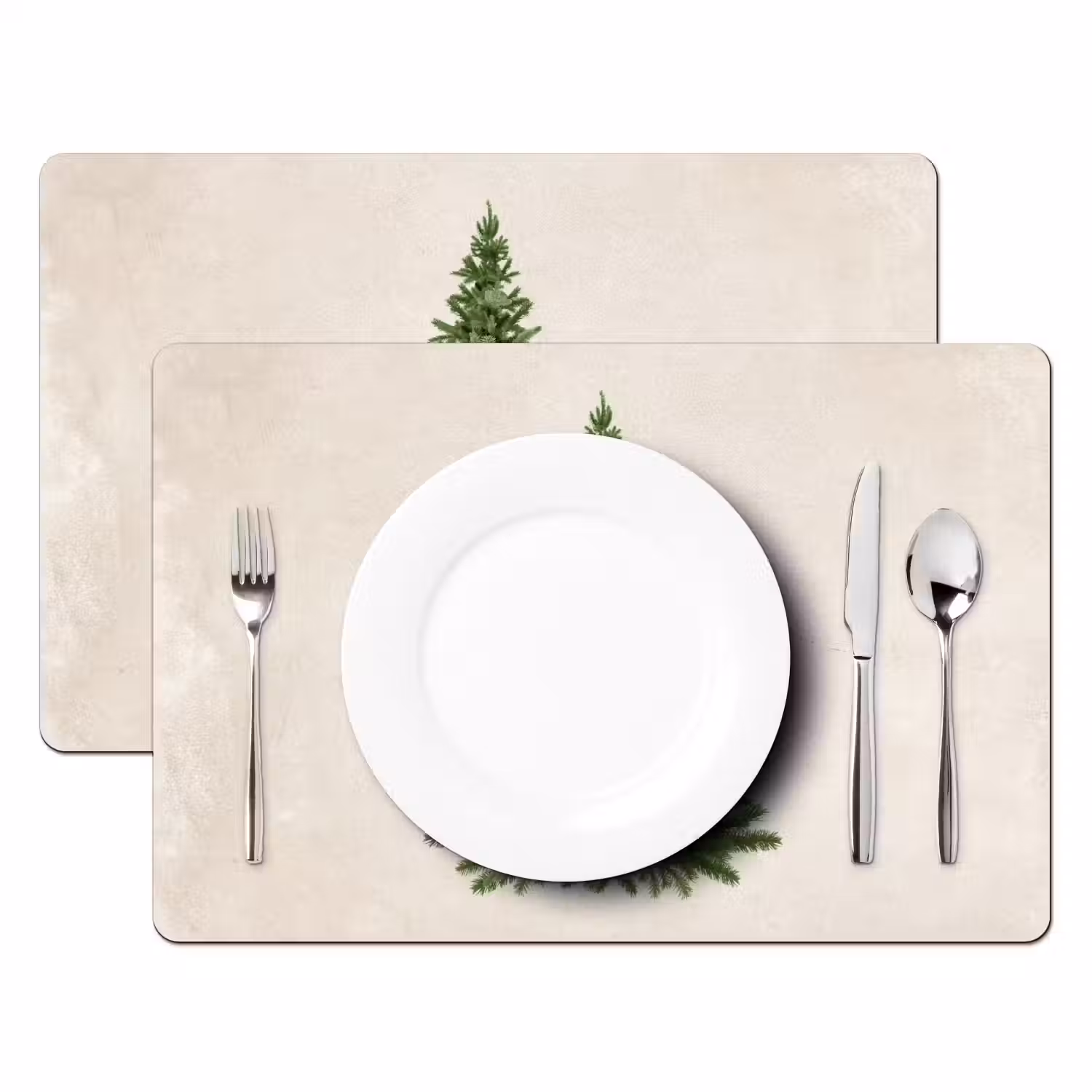 Kerstboom - Groen - Kerstmis - Feestdagen Placemat vinyl groot -zzsfeer2_Kitchenyeah-website