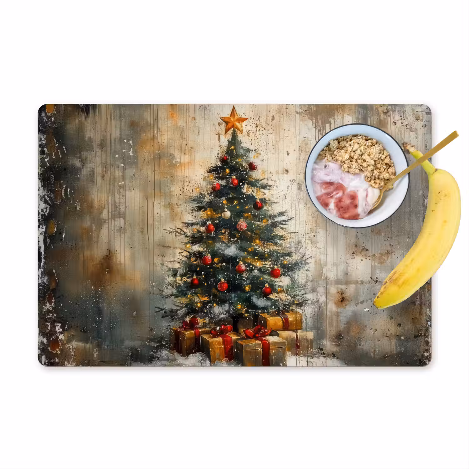 Kerstboom - Vintage - Kerst - Cadeau Placemat vinyl groot -zzzproduct_Kitchenyeah-website