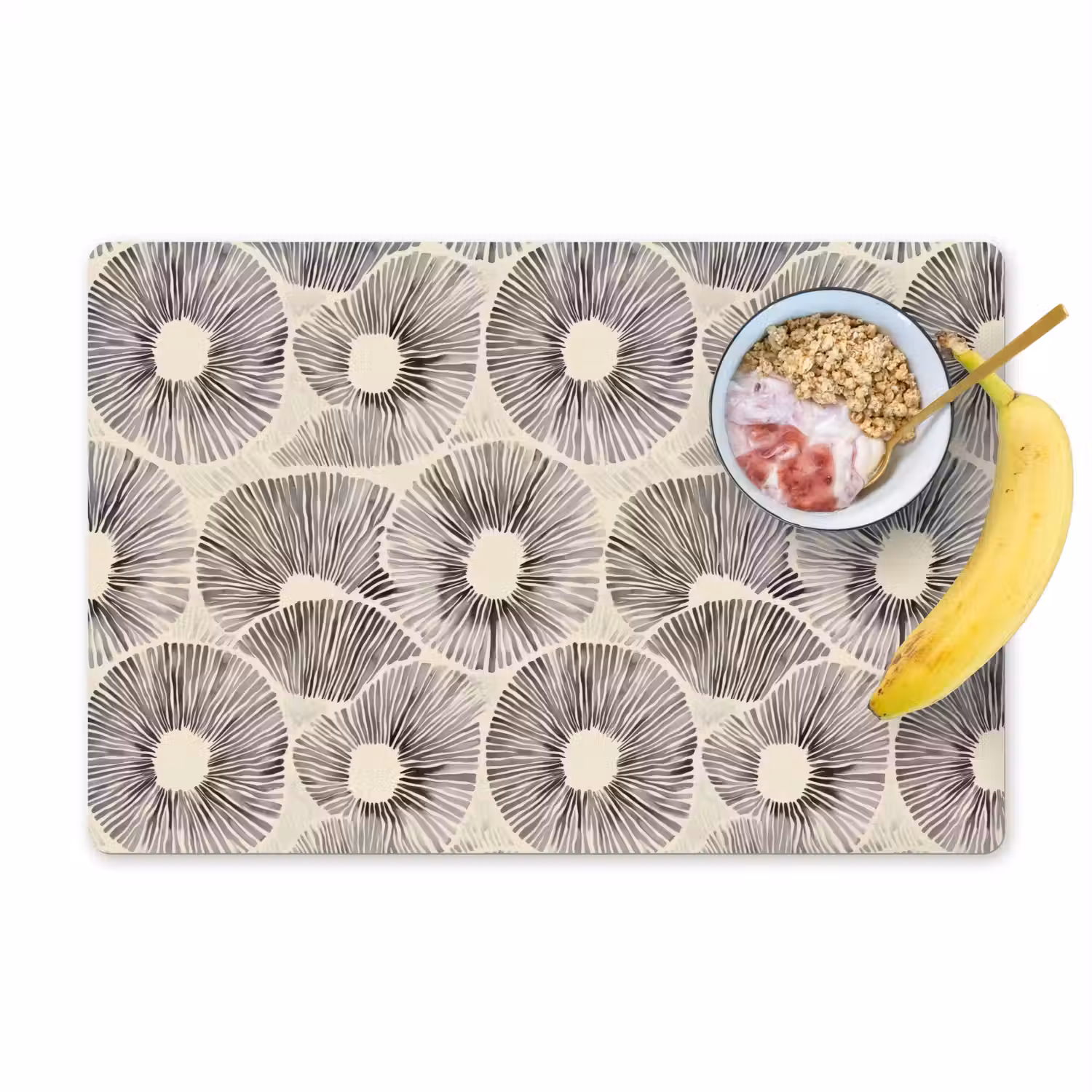 Cirkels - Patroon - Zwart Placemat vinyl groot 368 -zzzproduct_Kitchenyeah-website