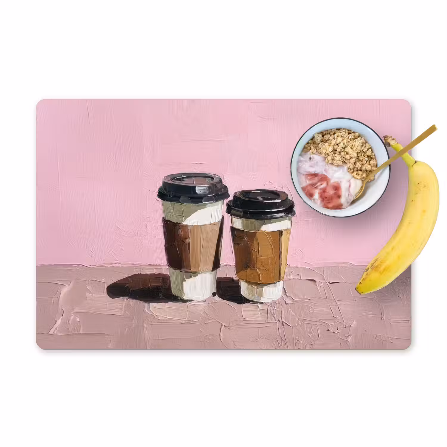 Koffiebekers - Deksel - Verf - Textuur Placemat vinyl groot -zzzproduct_Kitchenyeah-website