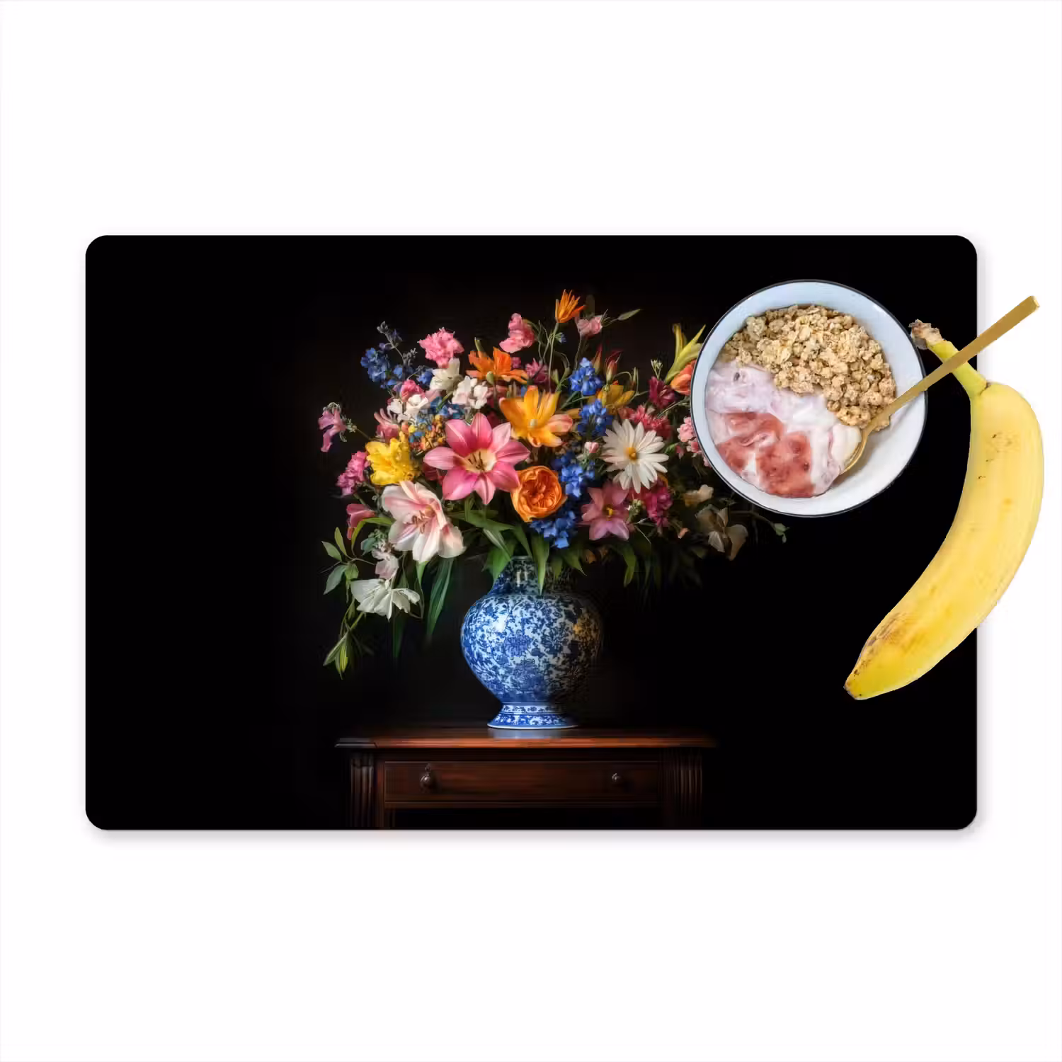 Kleur - Vaas - Bloemen - Boeket Placemat vinyl groot -zzzproduct_Kitchenyeah-website