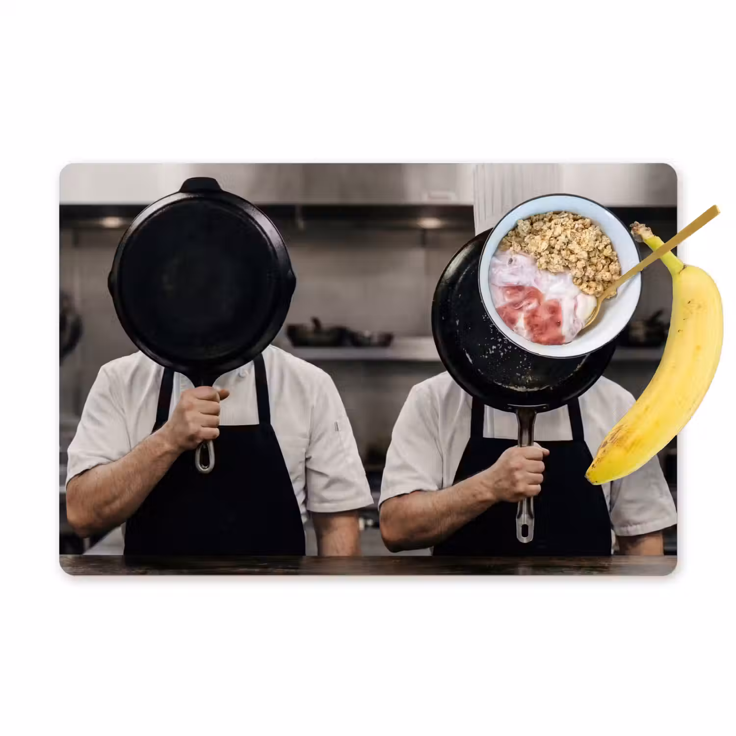 Koks - Koekenpannen - Keuken Placemat vinyl groot -zzzproduct_Kitchenyeah-website