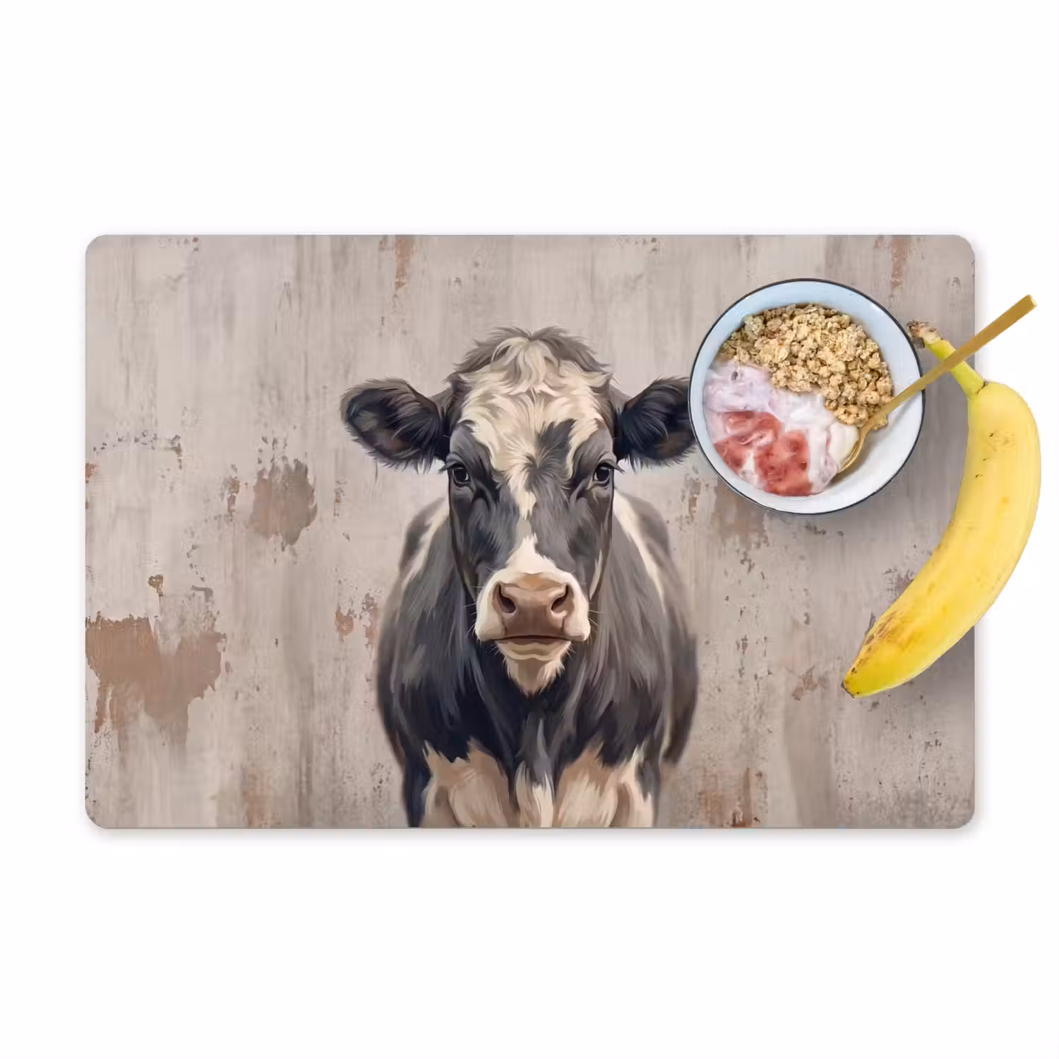 Koe - Portret - Dieren - Modern Placemat vinyl groot -zzzproduct_Kitchenyeah-website
