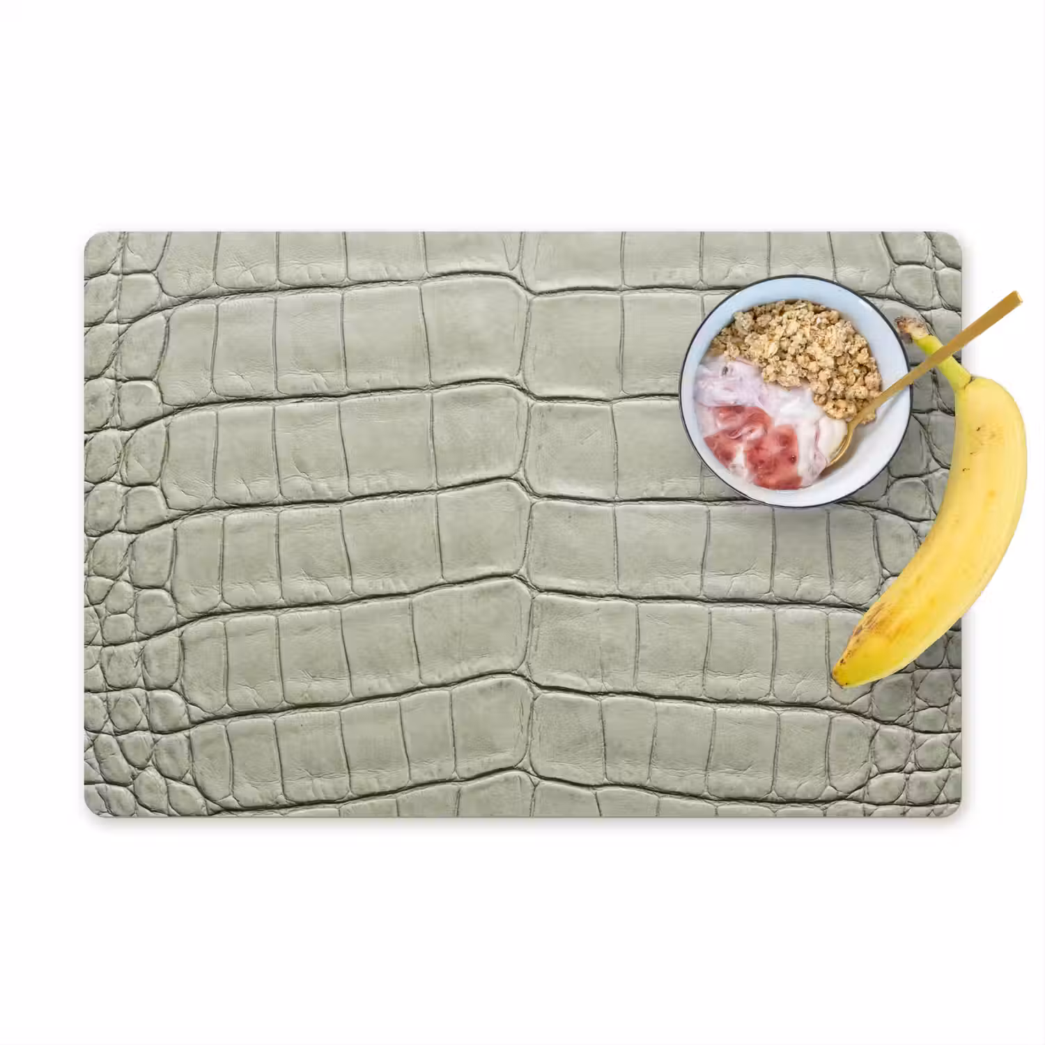 Krokodillenleer - Schubben - Groen Placemat vinyl groot -zzzproduct_Kitchenyeah-website