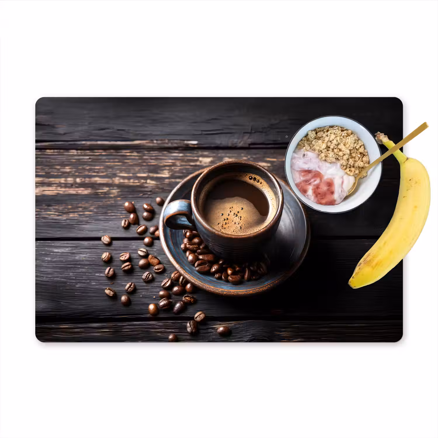 Kop - Koffie - Hout - Bonen Placemat vinyl groot -zzzproduct_Kitchenyeah-website