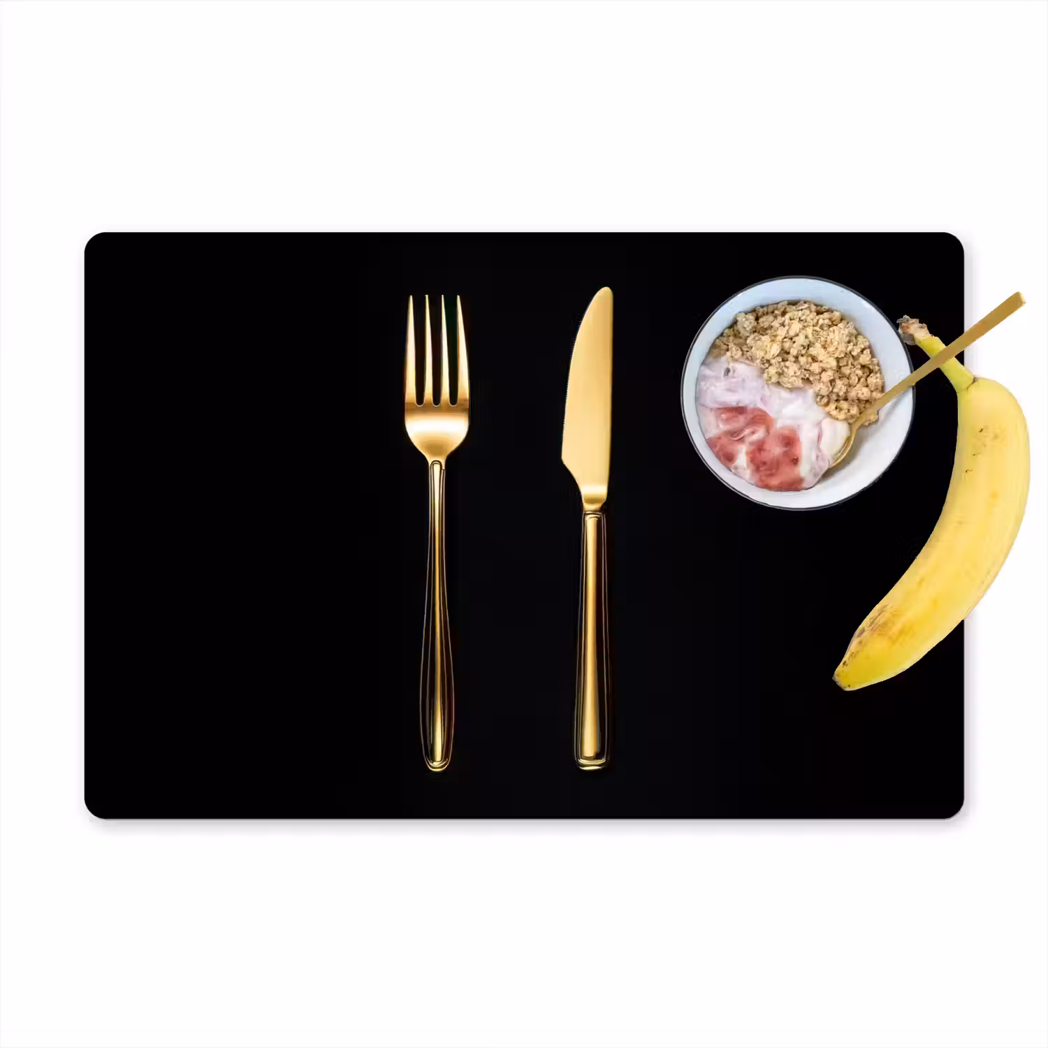 Bestek - Goud - Mes - Vork Placemat vinyl groot -zzzproduct_Kitchenyeah-website