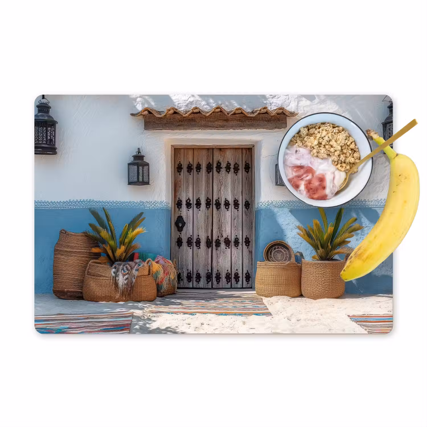Deur - Manden - Planten Placemat vinyl groot -zzzproduct_Kitchenyeah-website