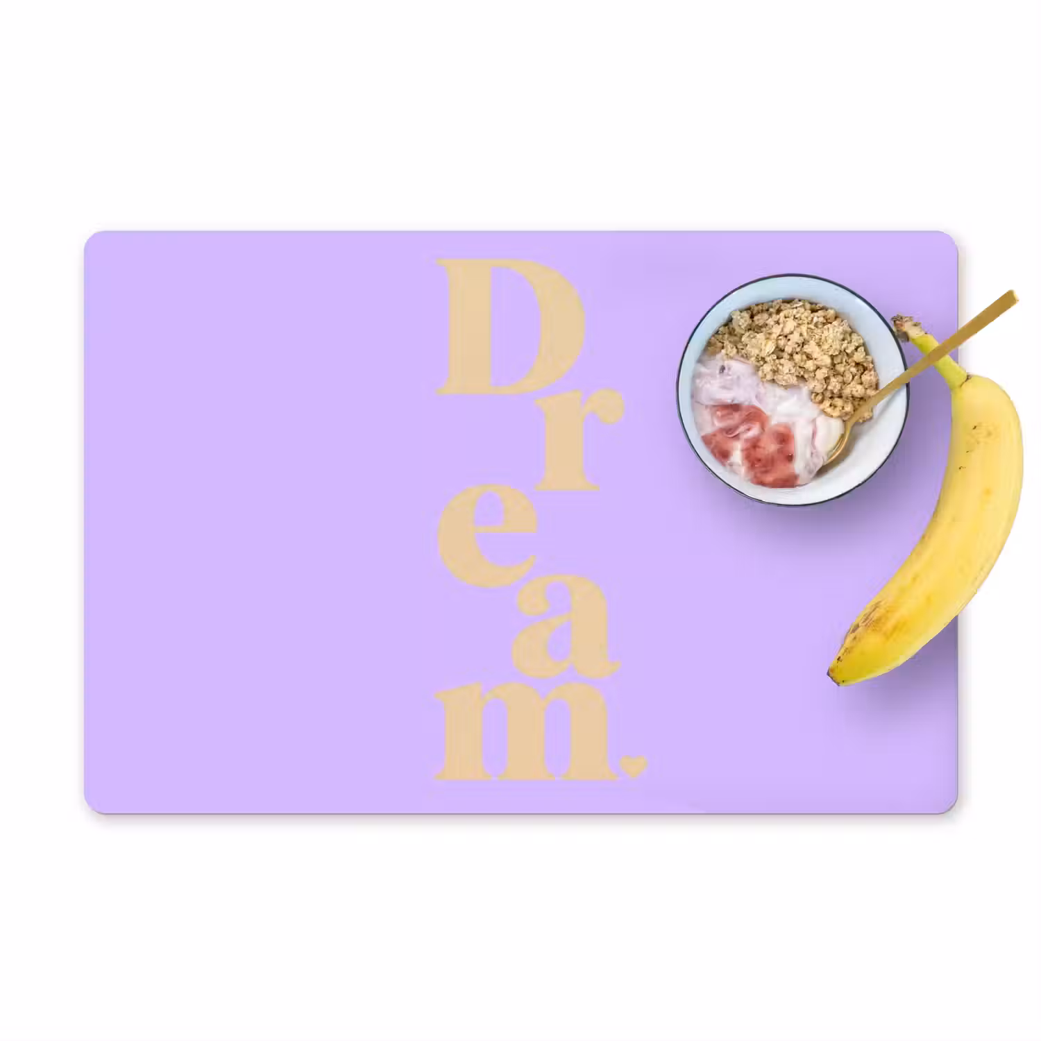 Dream - Paars - Typografisch Placemat vinyl groot -zzzproduct_Kitchenyeah-website