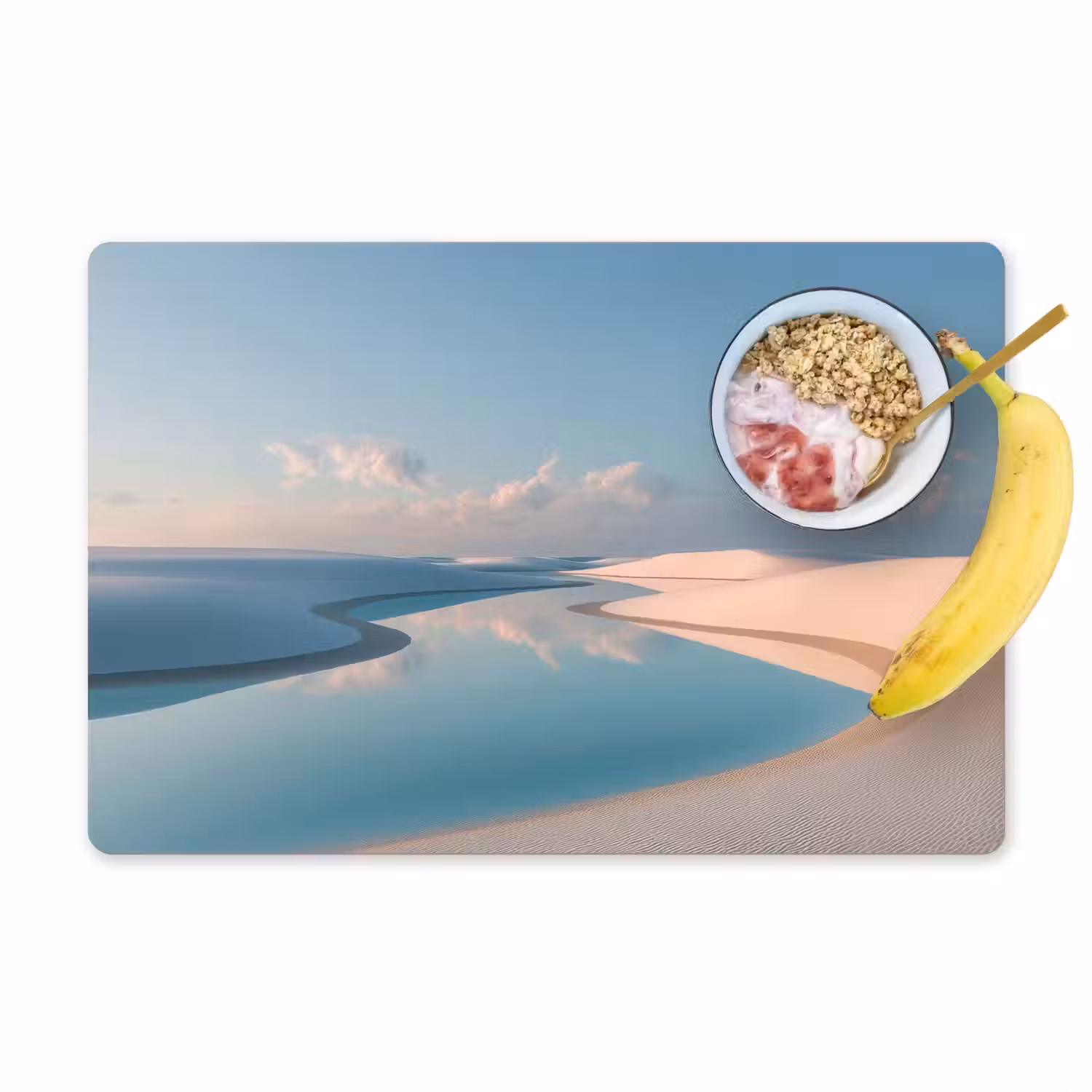 Duinen - Waterplas - Oneindige rust Placemat vinyl groot -zzzproduct_Kitchenyeah-website