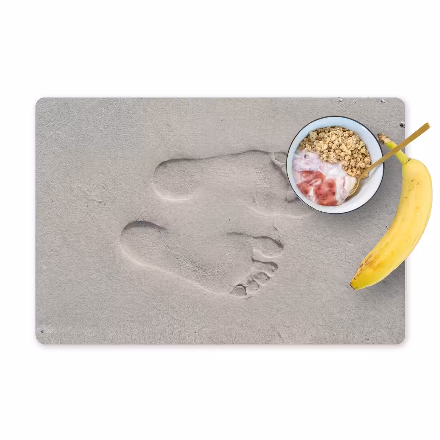 Voeten - Afdrukken - Zand Placemat vinyl groot -zzzproduct_Kitchenyeah-website
