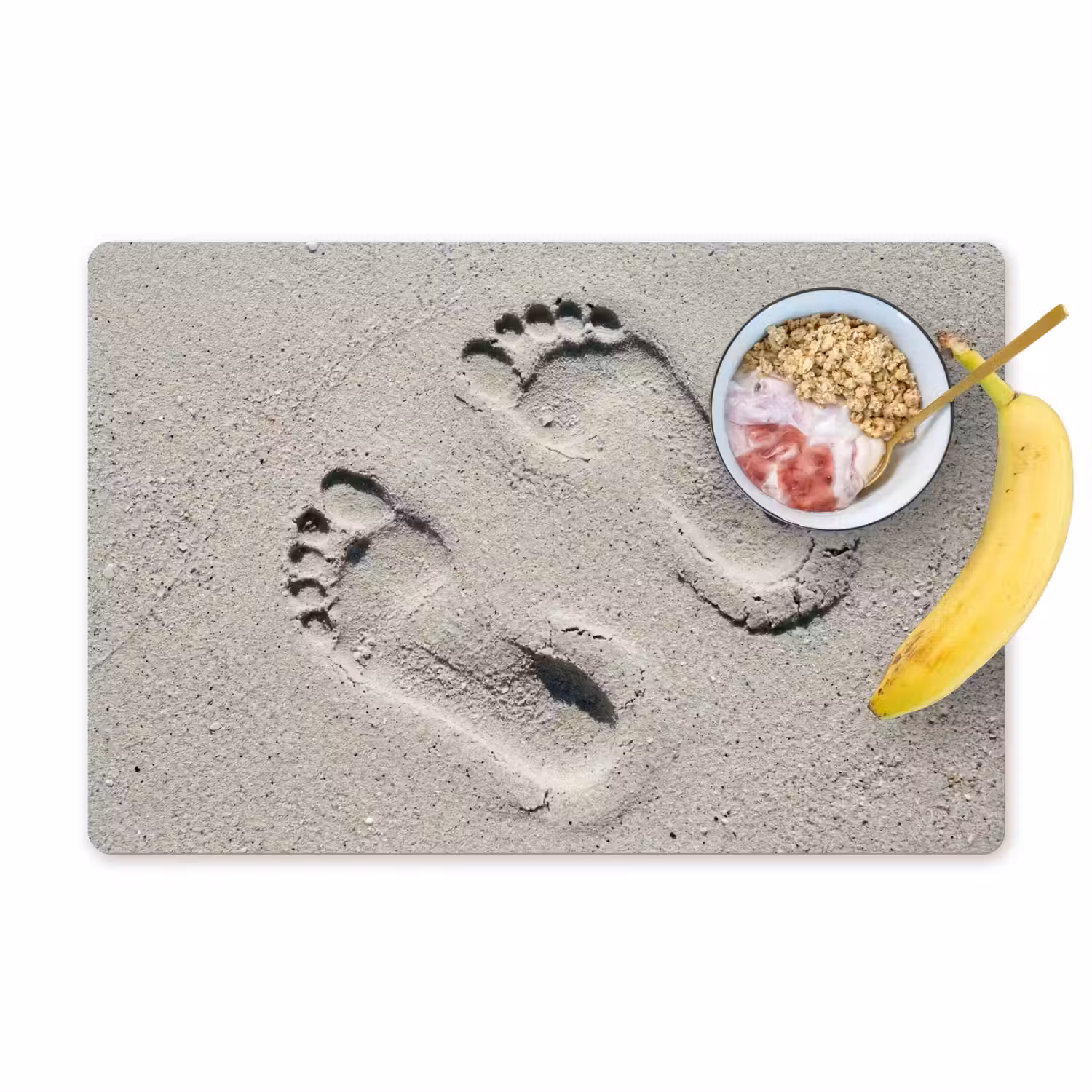 Voeten - Zand - Zee Placemat vinyl groot -zzzproduct_Kitchenyeah-website