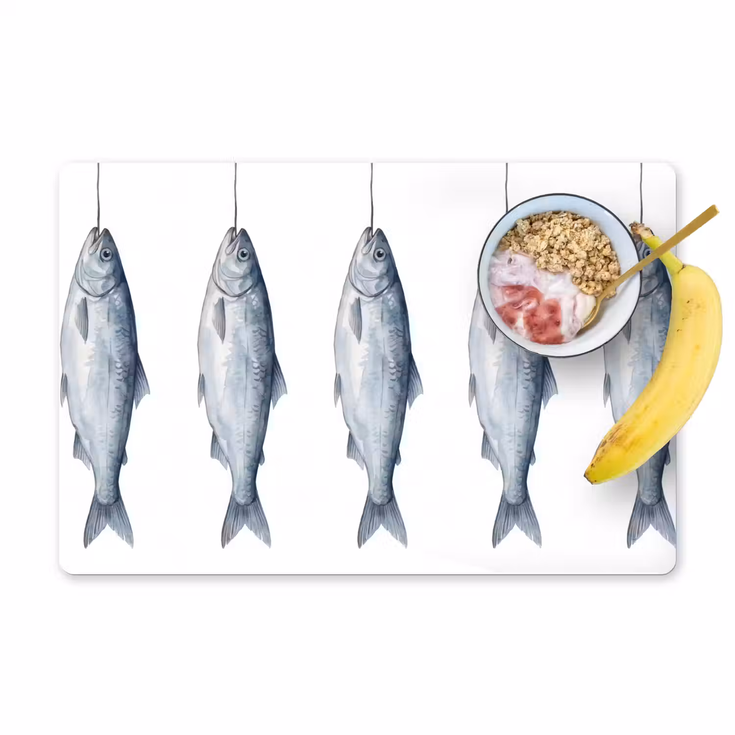 Vissen - Illustratie - Delfts - Blauw Placemat vinyl groot -zzzproduct_Kitchenyeah-website