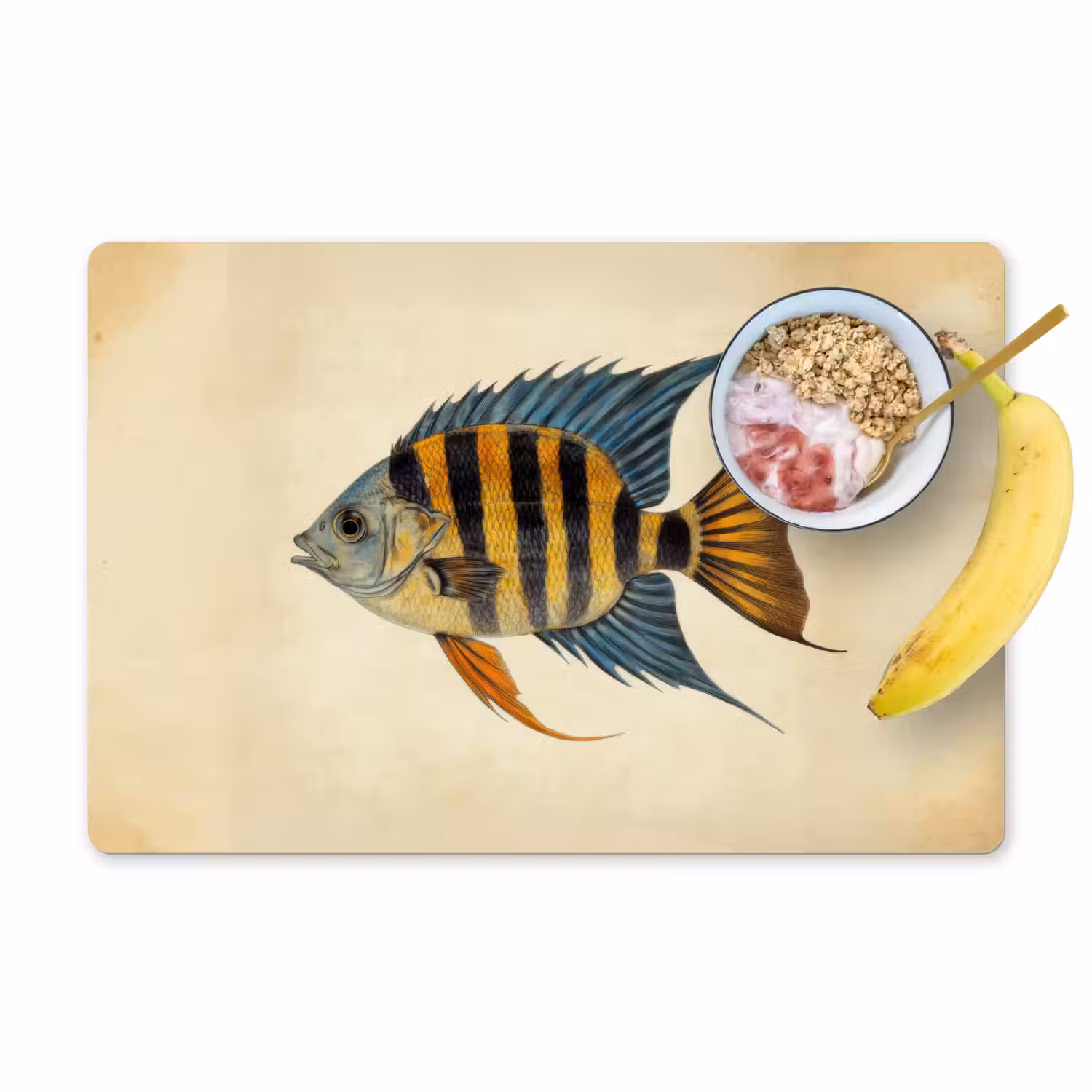 Vis - Tropisch - Strepen - Vinnen Placemat vinyl groot -zzzproduct_Kitchenyeah-website