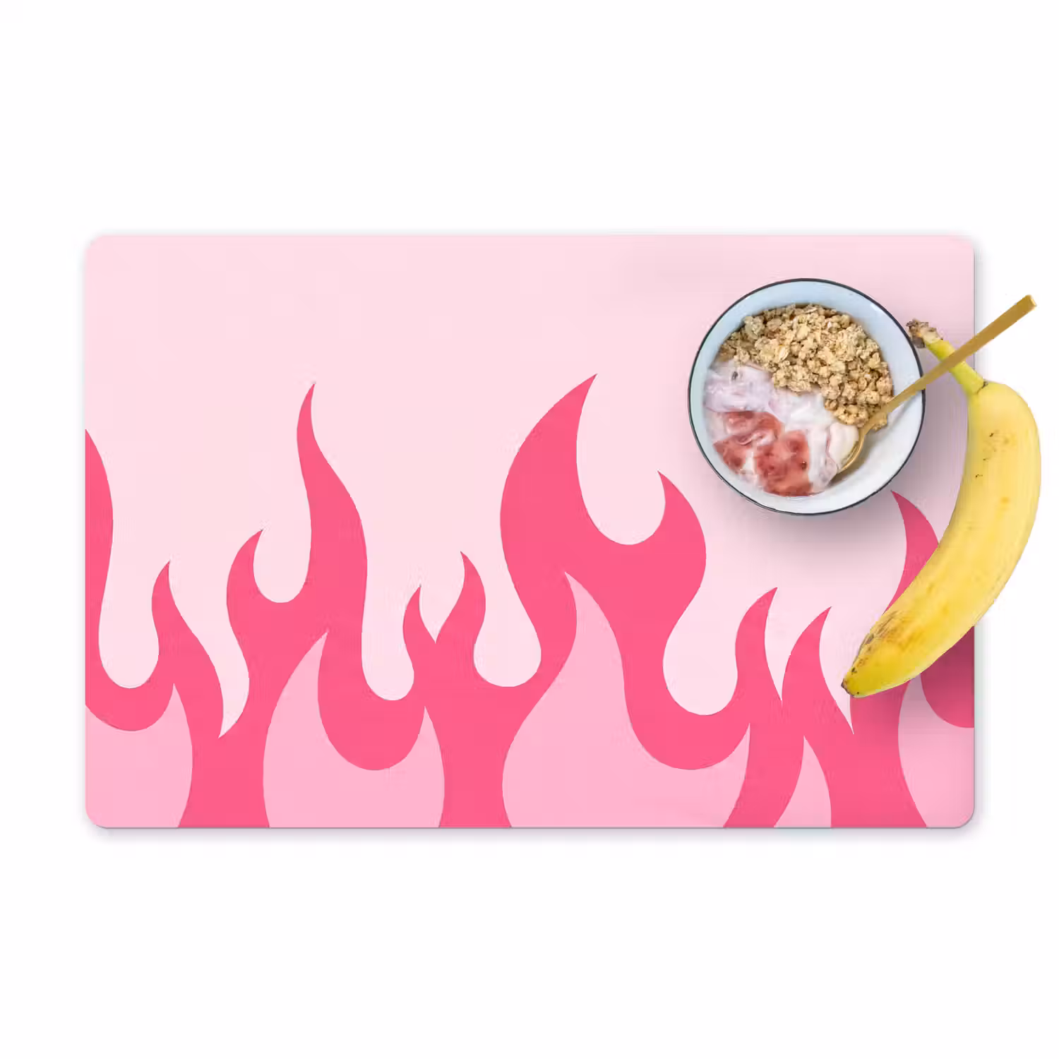 Vlammen - Patroon - Abstract - Modern - Roze Placemat vinyl groot -zzzproduct_Kitchenyeah-website