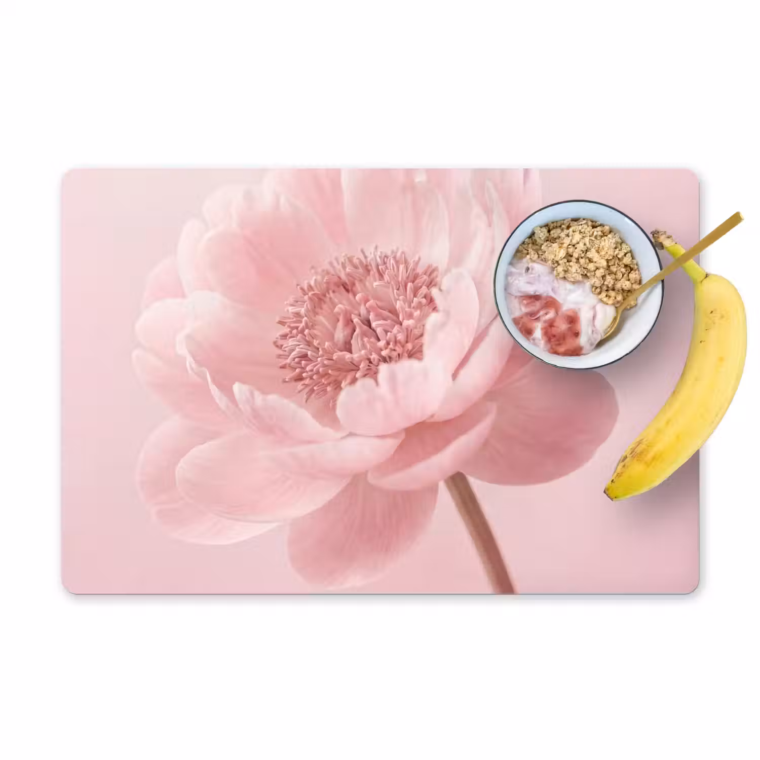 Bloem - Pioenroos - Roze Placemat vinyl groot -zzzproduct_Kitchenyeah-website