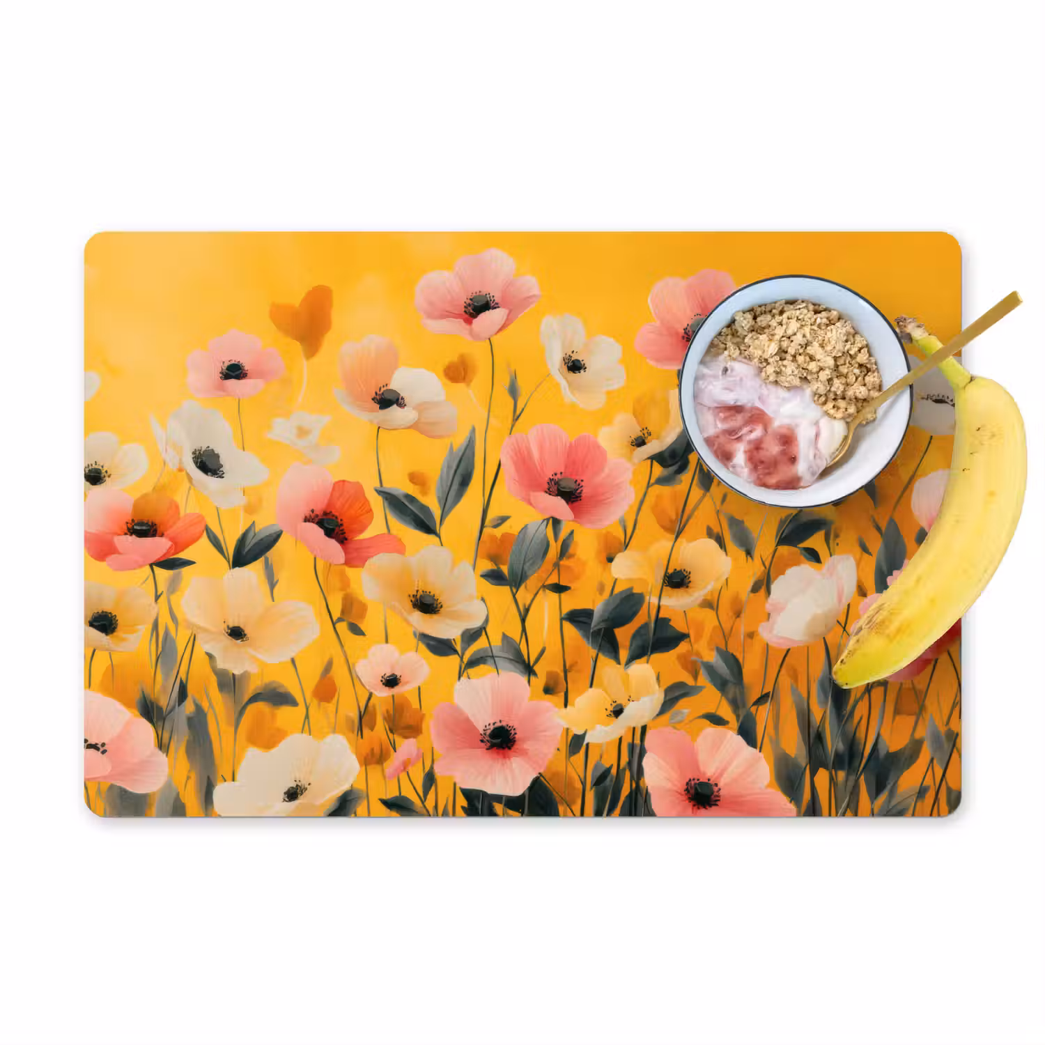 Bloemen - Veld - Geel Placemat vinyl groot -zzzproduct_Kitchenyeah-website