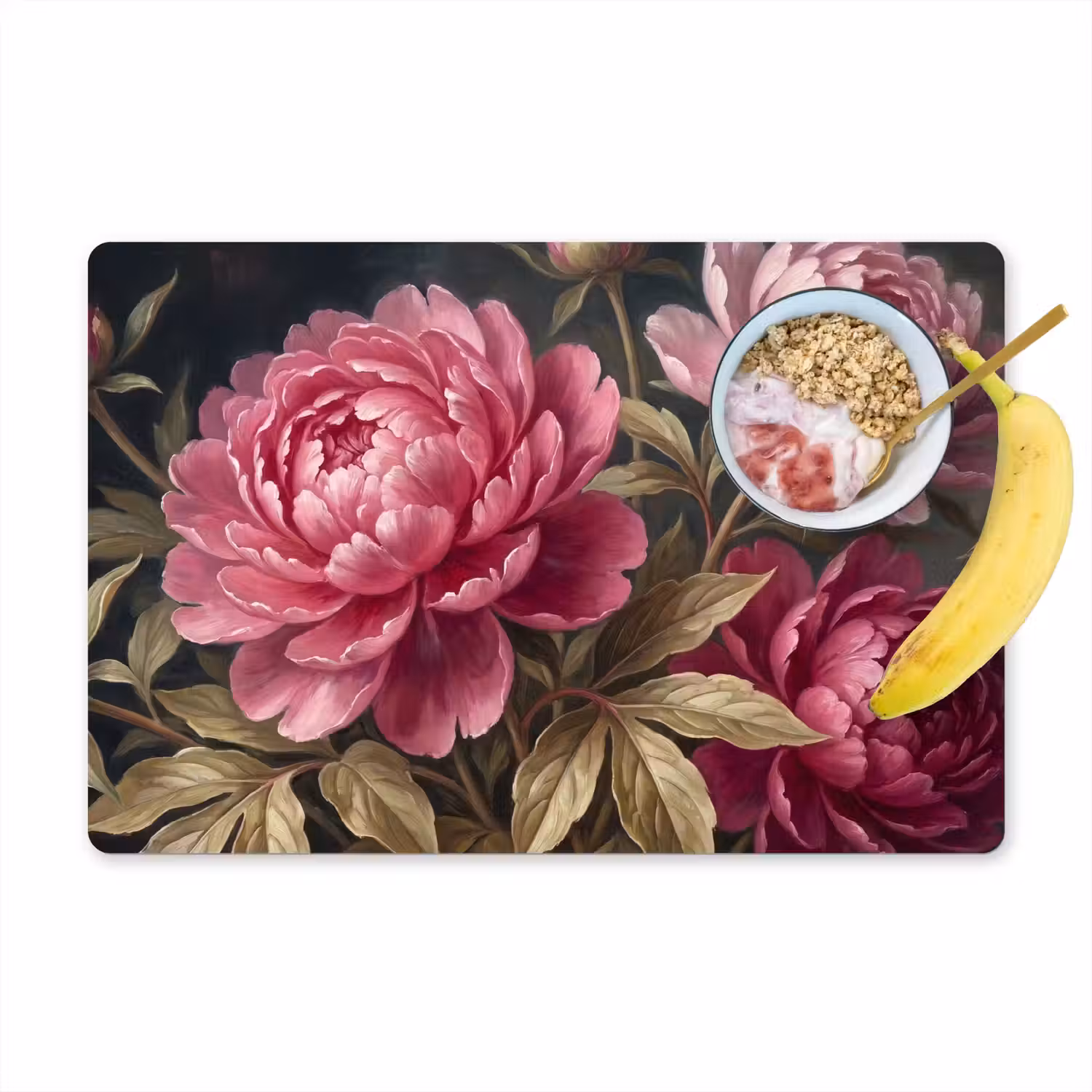 Bloemen - Roze - Klassiek - Natuur Placemat vinyl groot -zzzproduct_Kitchenyeah-website